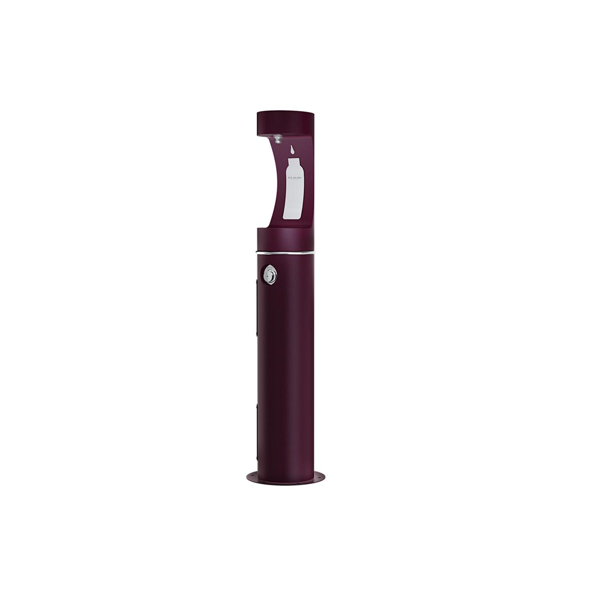 Elkay Outdoor ezH2O Bottle Filling Station Pedestal, Non-Filtered Non-Refrigerated, Freeze Resistant, Purple