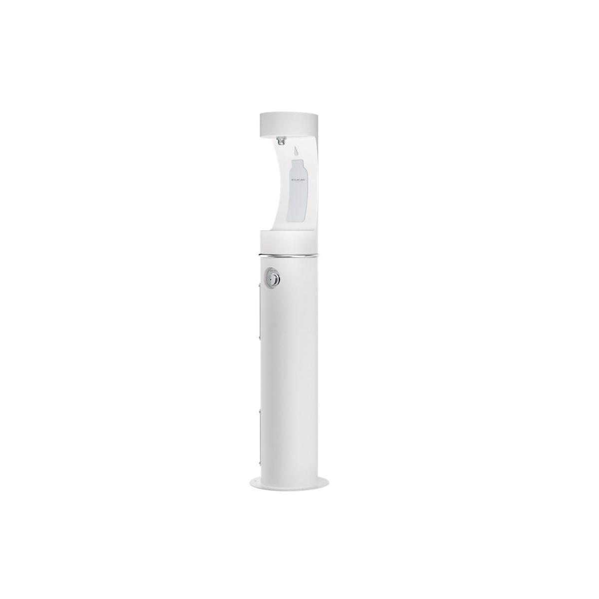 Elkay Outdoor ezH2O Bottle Filling Station Pedestal, Non-Filtered Non-Refrigerated, Freeze Resistant, White