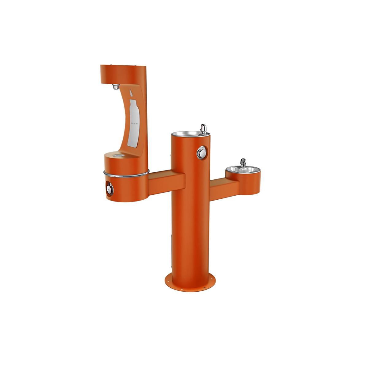 Elkay Outdoor ezH2O Tri-Level Bottle Filling Station, Non-Filtered, Non-Refrigerated, Terracotta