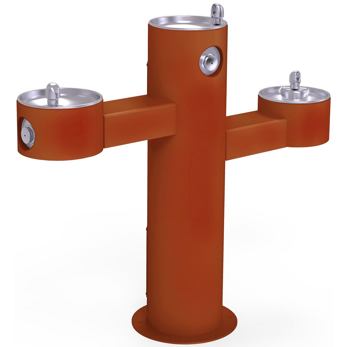 Elkay Outdoor Fountain Tri-Level Pedestal Non-Filtered, Non-Refrigerated - Terracotta