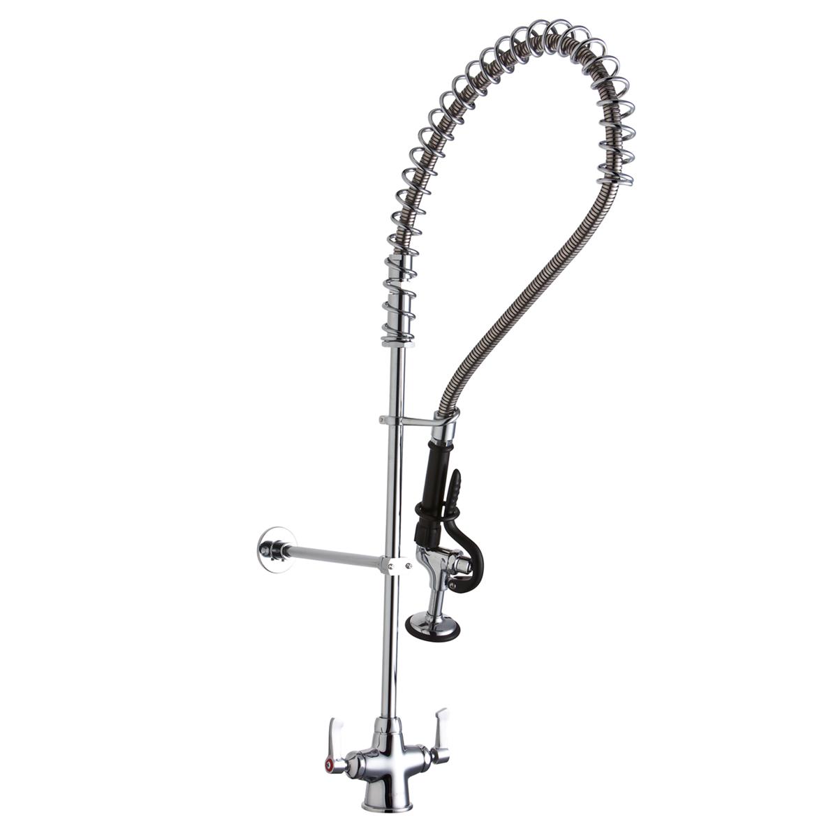 Elkay Single Hole Concealed Deck Mount Faucet with 44in Flexible Hose and 1.6 GPM Spray Head