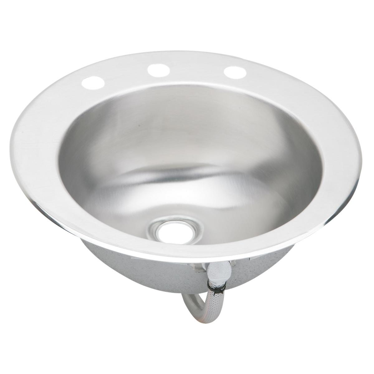 Elkay Asana Stainless Steel 19" x 19" x 7", 3-Hole Single Bowl Drop-in Bathroom Sink