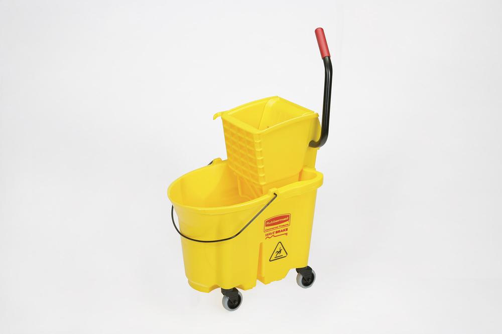 Wet Mop and Wringer Bucket, Yellow - Each