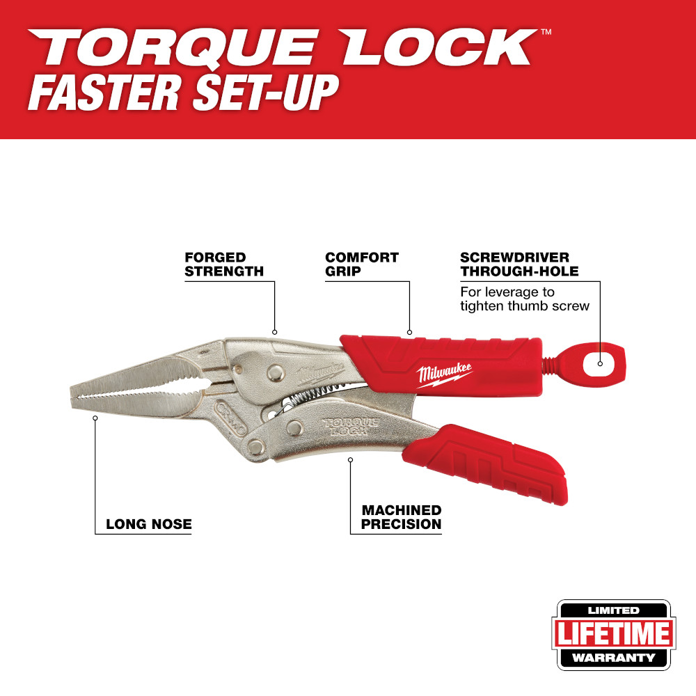 6" L Nose Lock Pliers