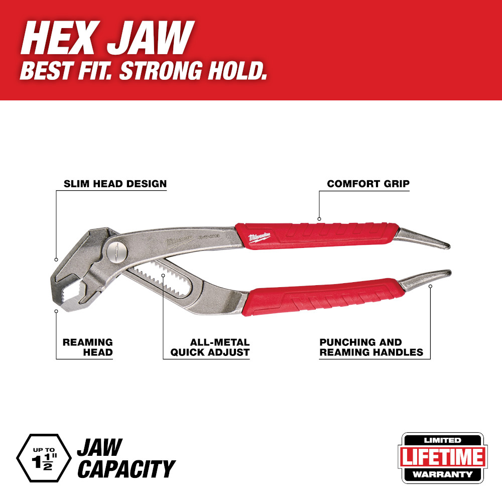8" Hex Jaw Pliers