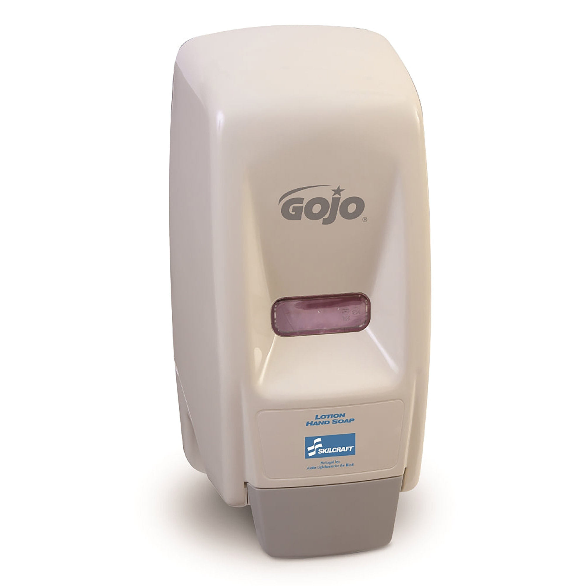 Dispenser, Wall, Soap/ Shampoo/Sanitizer, GOJO-SKILCRAFT, Gray, 800 mL - Each