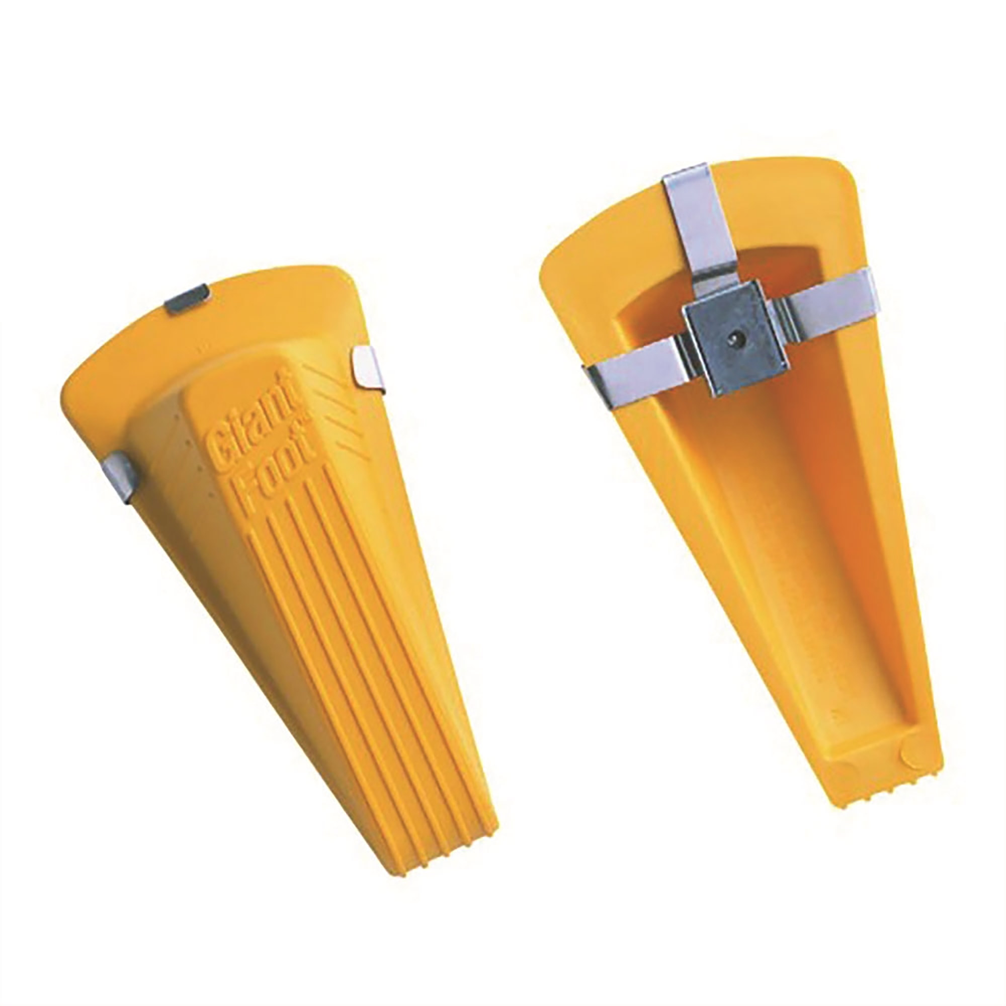 Doorstop, Heavy Duty, Wedge Style, Magnetic, Rubber, Extra Large, Yellow - Each