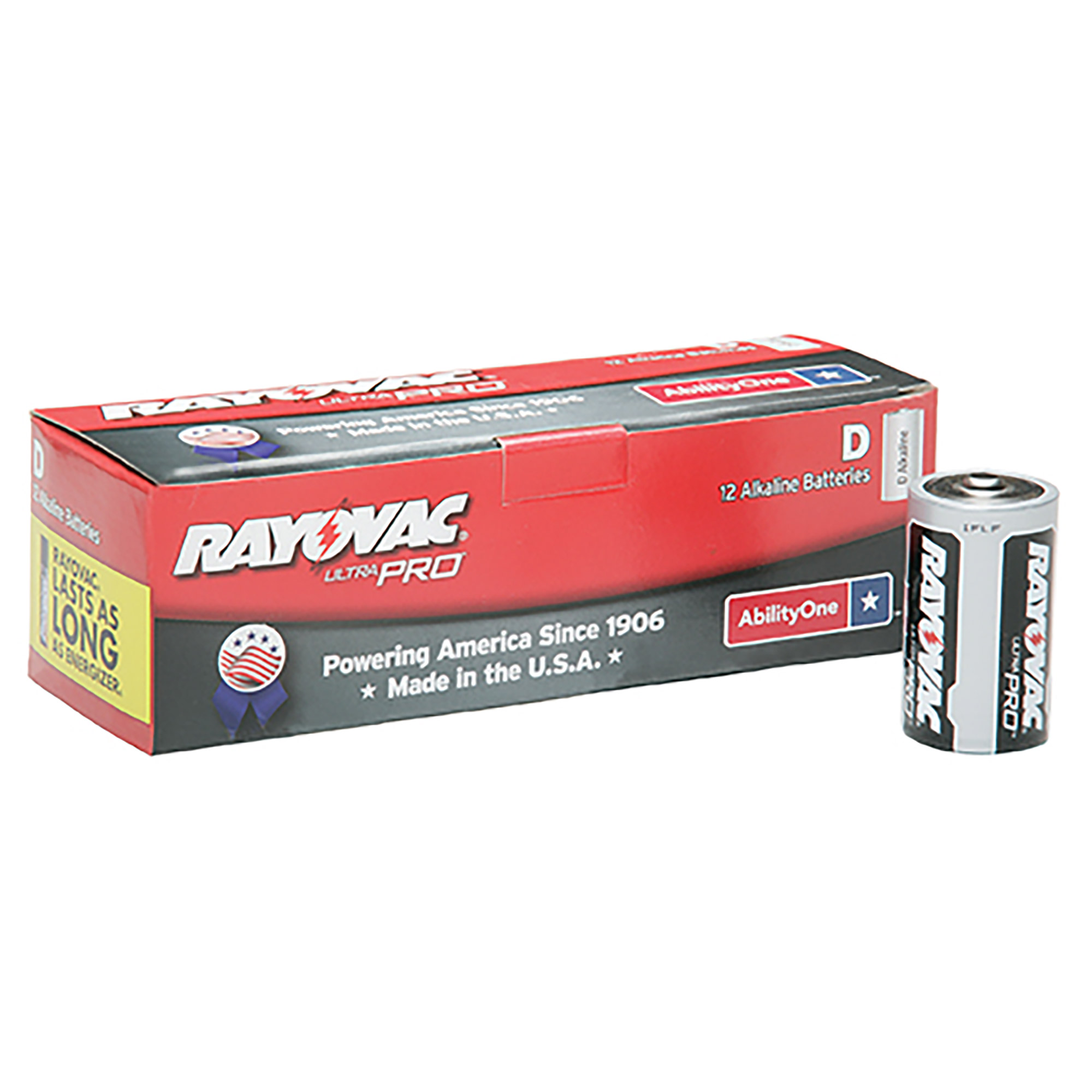 Battery, Non-Rechargeable, D, 1.5V, Alkaline, Neda 13A, 12/PK