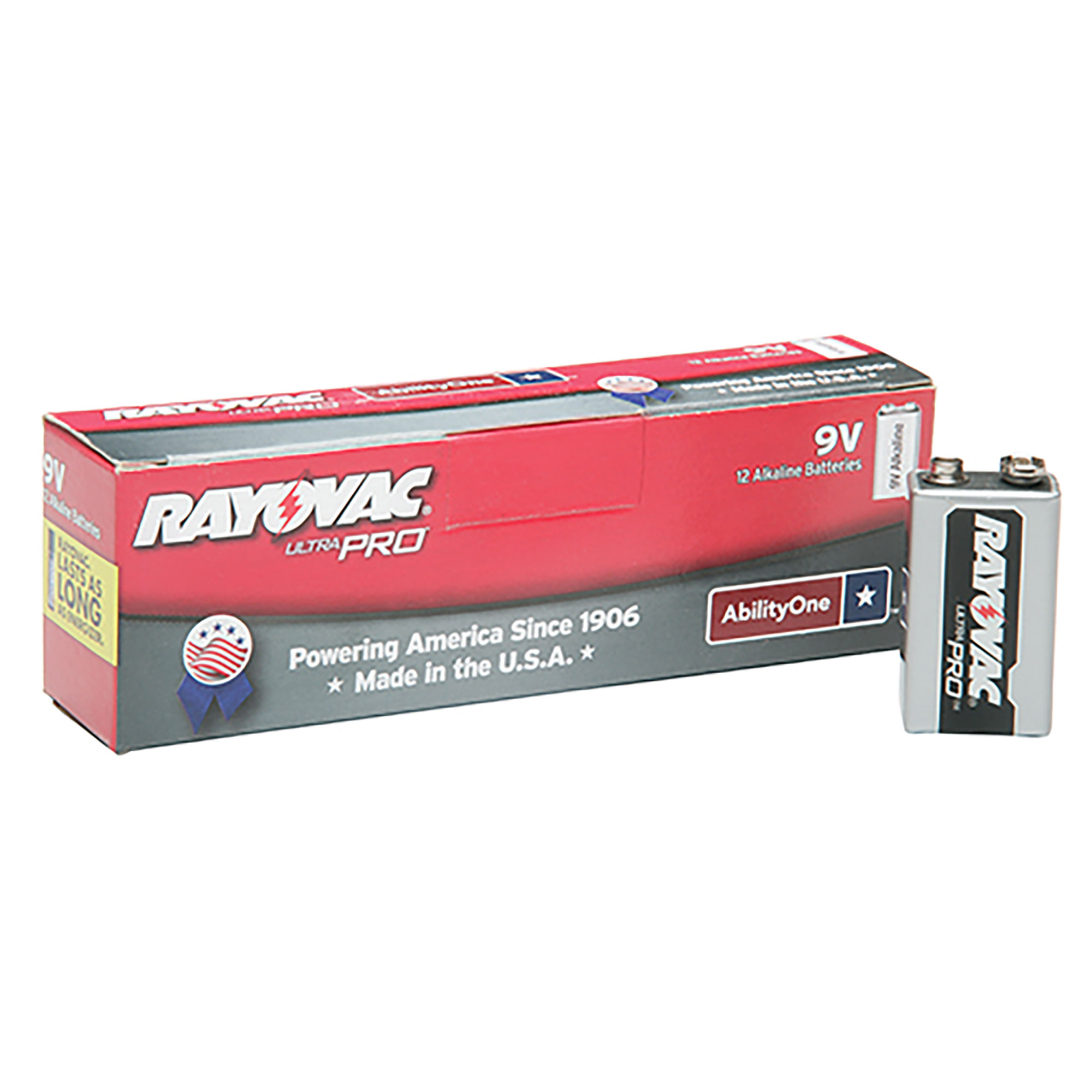 Battery, Non-Rechargeable, 9V, Alkaline, Neda 1604A, 12/PK