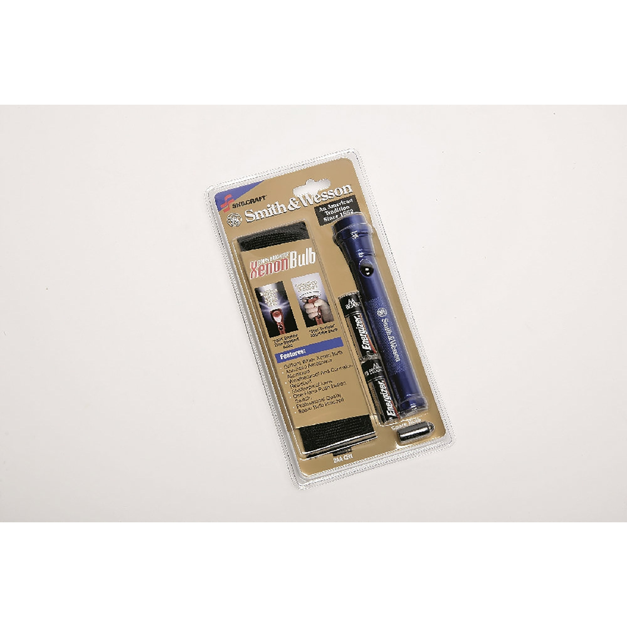 Flashlight, Aluminum, LED Lamp, 2 AA, Blue, 6 1/4" - Each