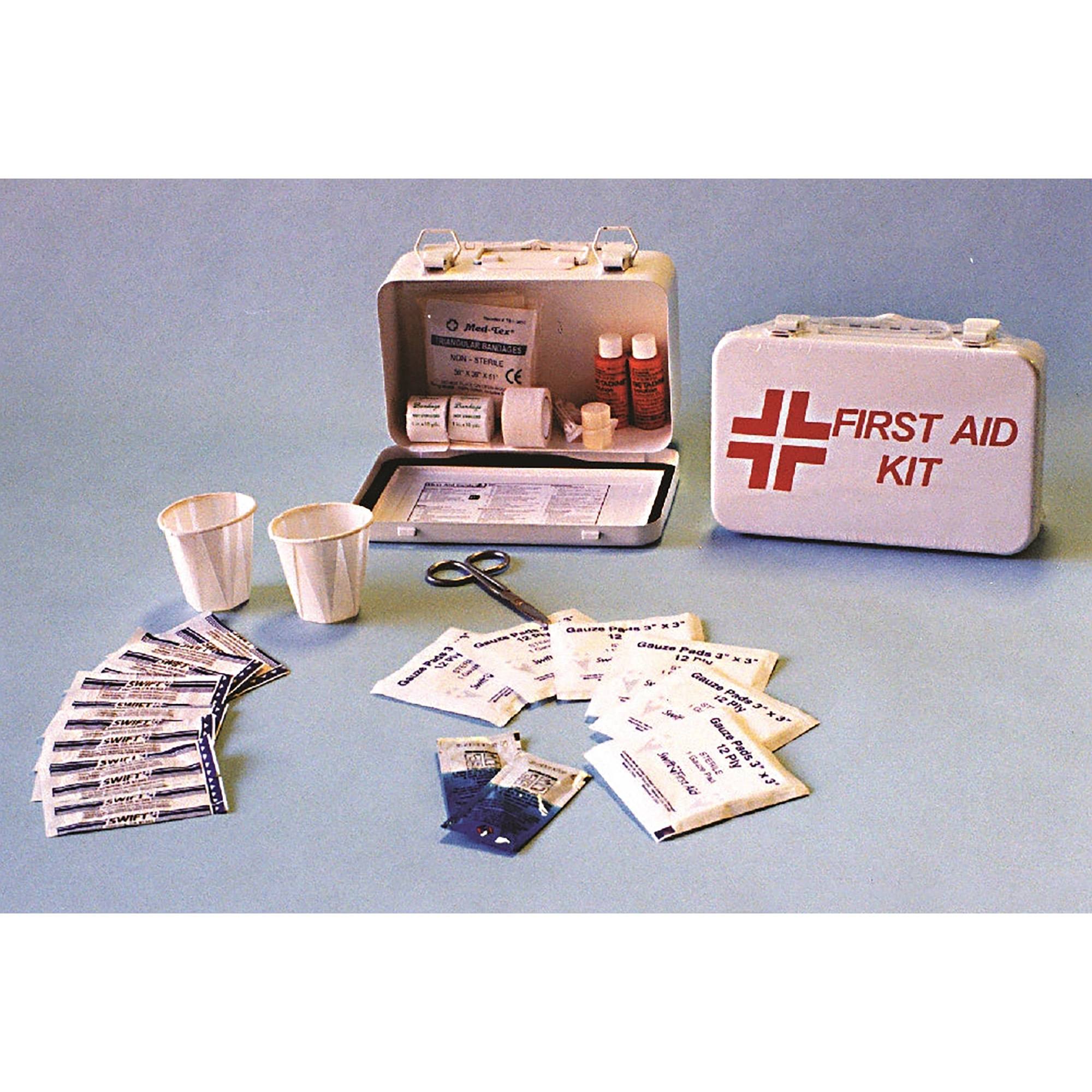 Kit, First Aid, Commercial Auto Use, 7.75"W x 2.5"D x 5"L - Each