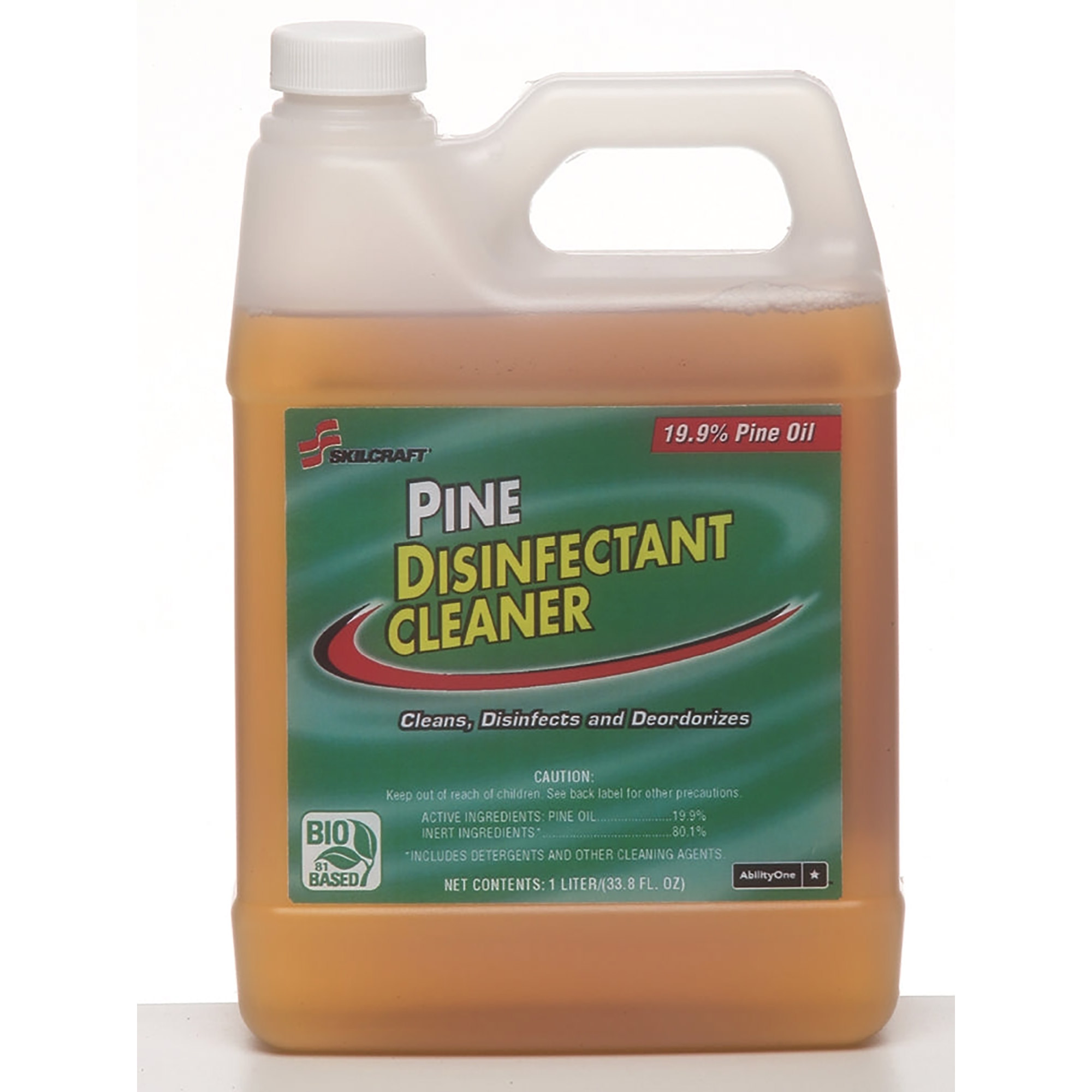 Disinfectant, Detergent, General Use, BioBased, Concentrate, 19.9% Pine Oil, Liter Bottles - Each