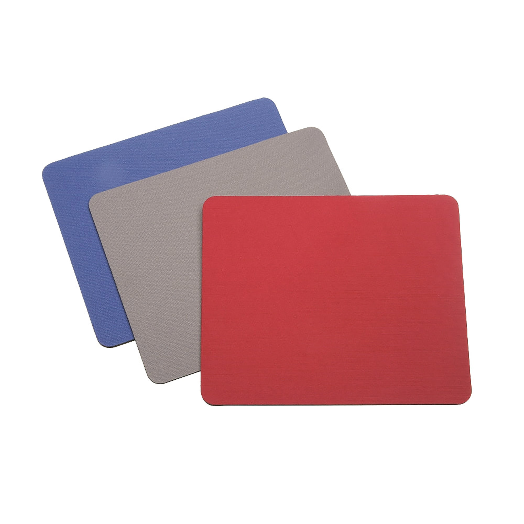Pad, Mouse, Cloth Surface, Rubber-Backed, 3 Color Package, 9-3/8" x 7-7/8" - 3/PK