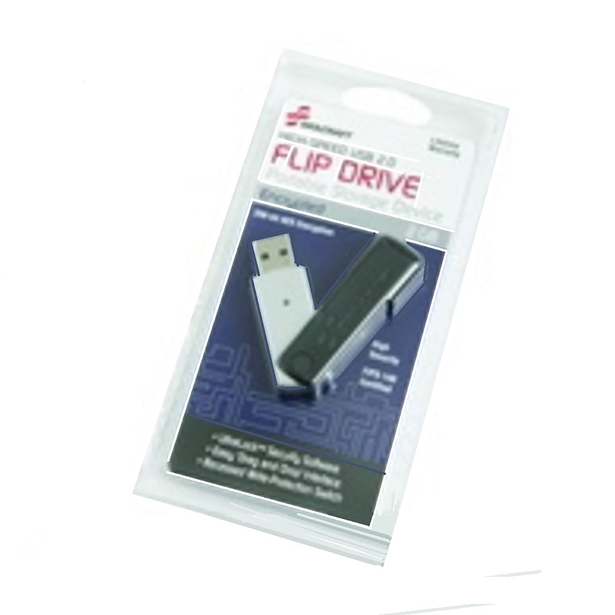 USB Flash Drive, 256-Bit SES Encryption, Water Resistant, Silver/Black, 2GB - Each