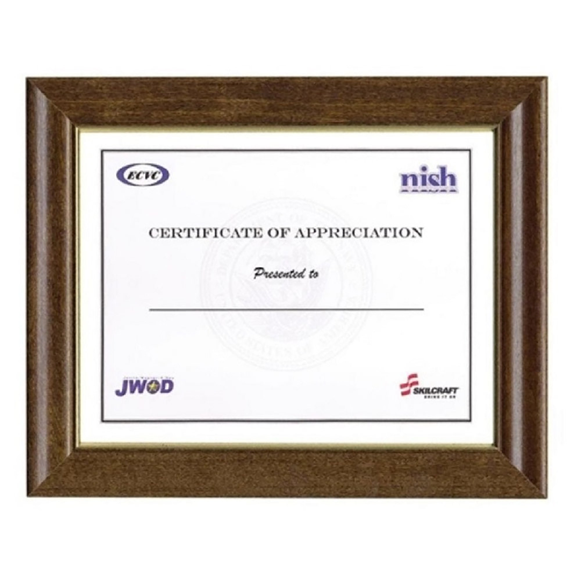 Frame, Style C, Stained, 8 1/2" x 11", Walnut - Each