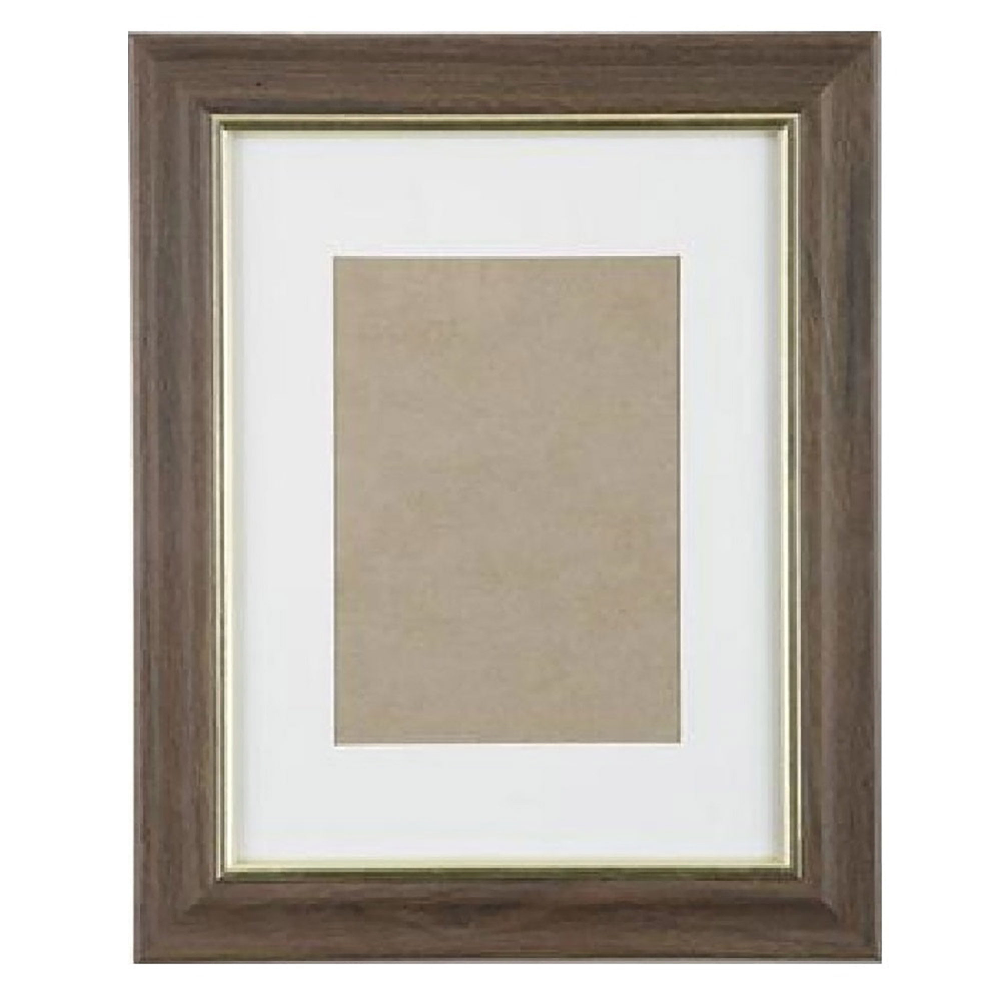 Frame, Picture, Walnut, Gold Trim, 8.5" x 11" - Each