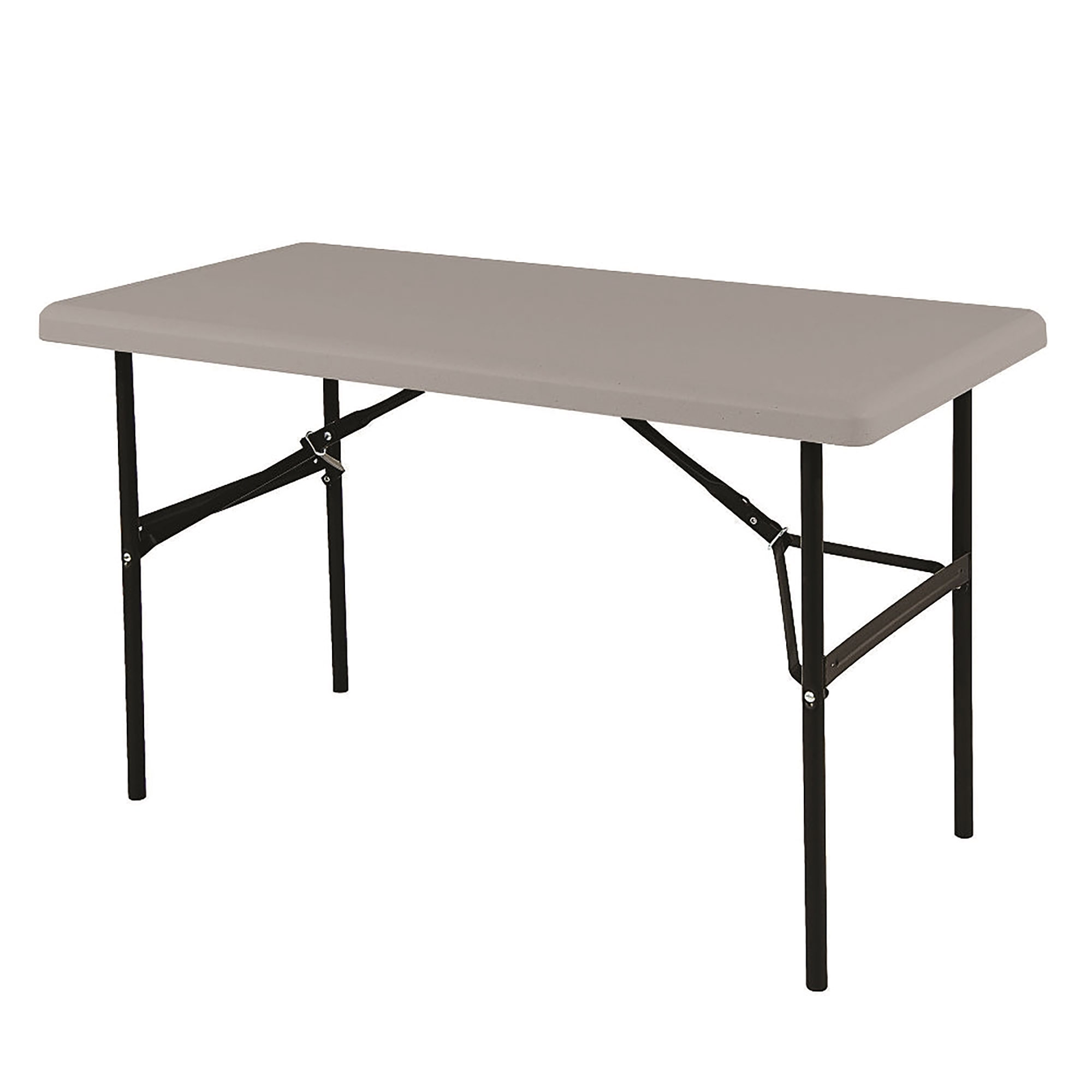 Table, Folding, Blow-Molded, Charcoal, 24" x 48", 600 lb. Capacity - Each