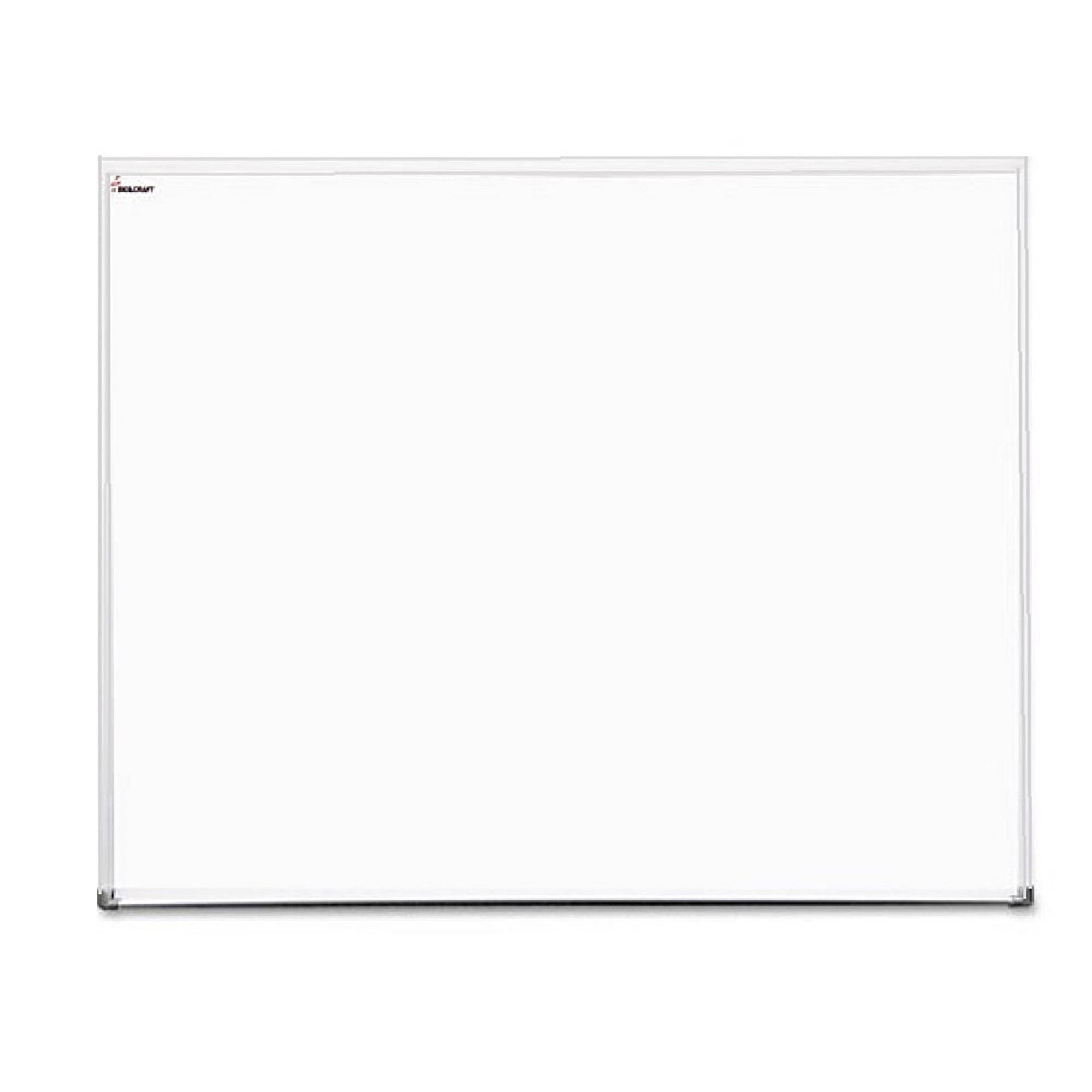 White Board, Dry Erase, Melamine Surface, Wall Mounted, Aluminum Frame, 4' x 3' - Each