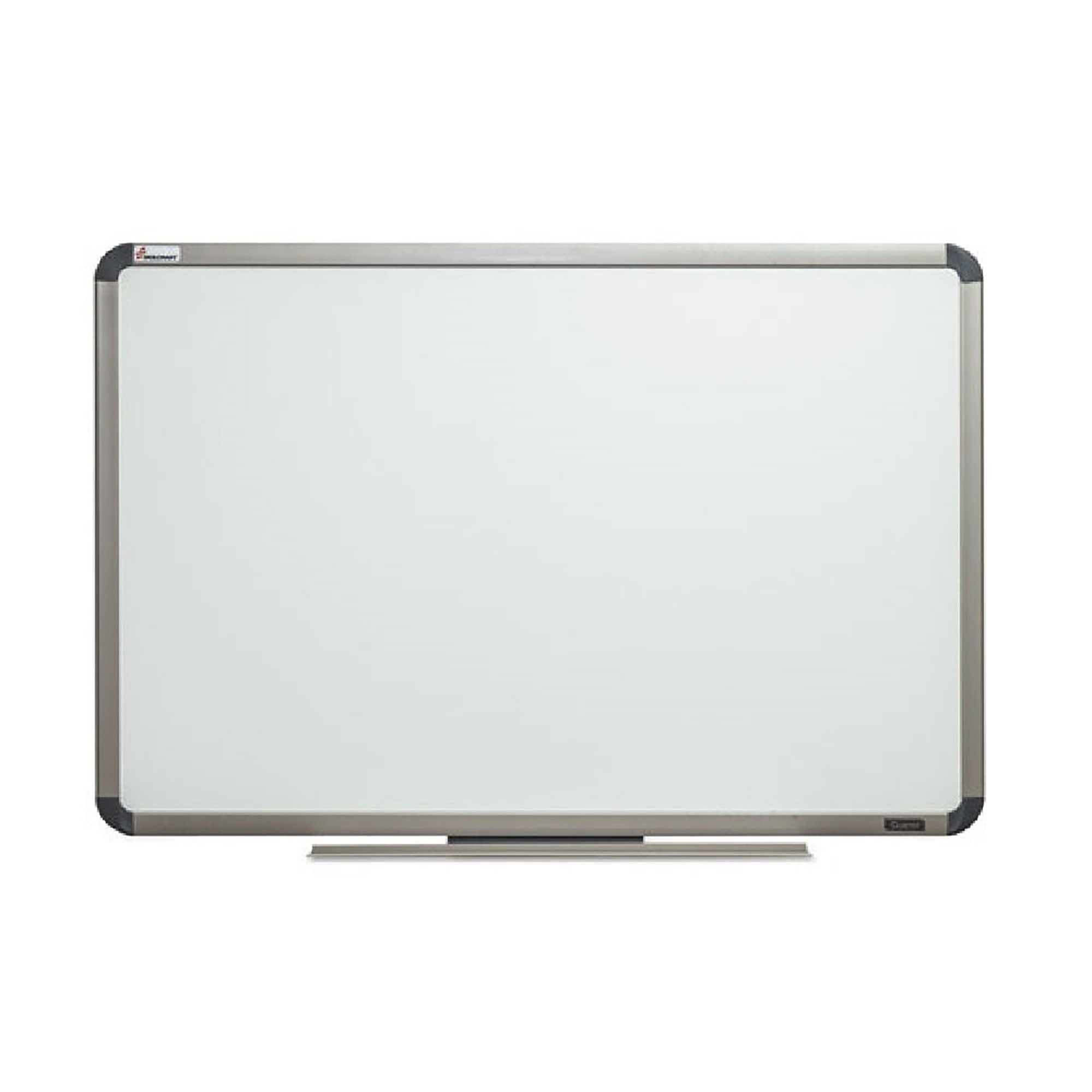 White Board, Total Erase Surface with Subtle Grid, Titanium Finish Frame, 3' x 2' - Each