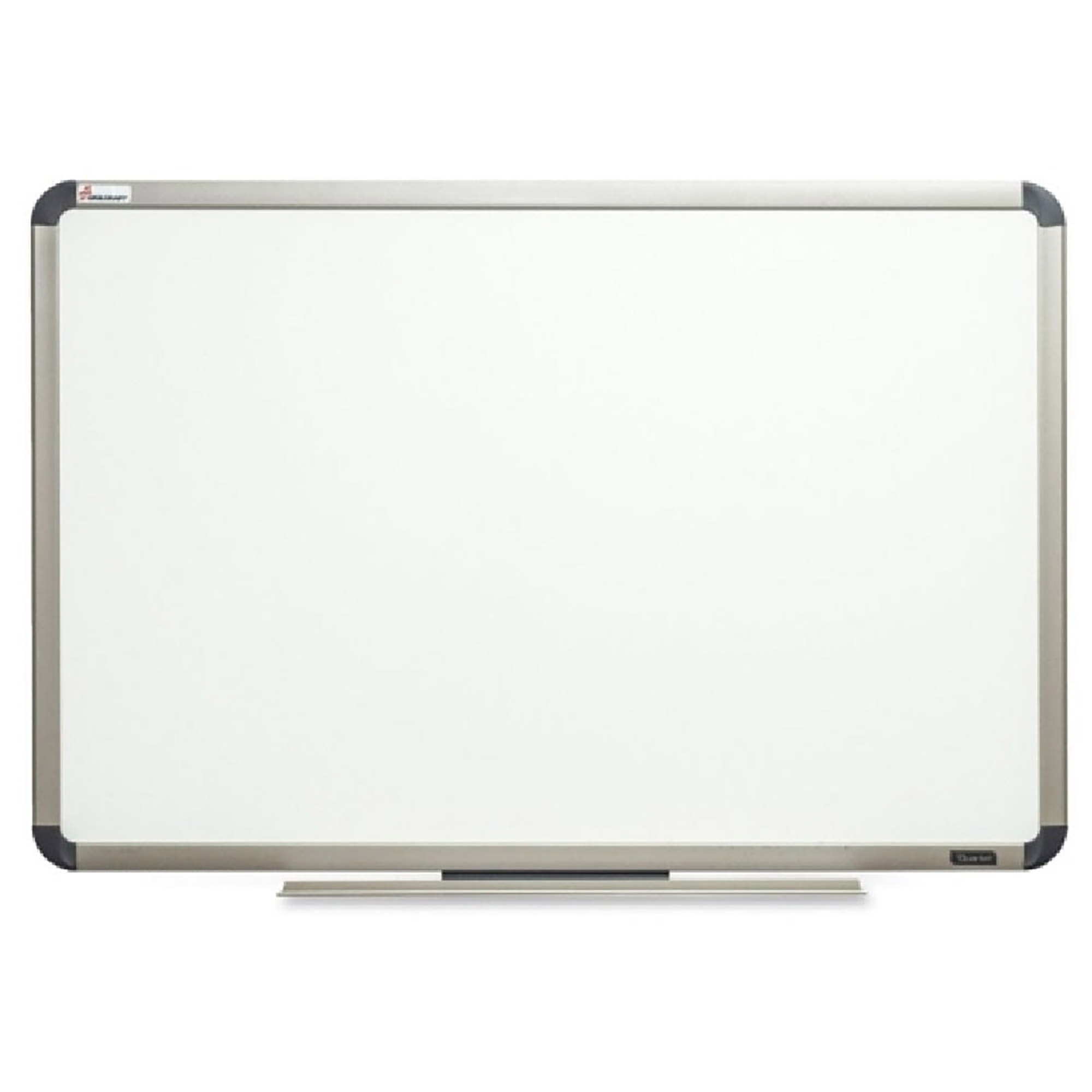 White Board, Total Erase Surface with Subtle Grid, Titanium Finish Frame, 4' x 3' - Each