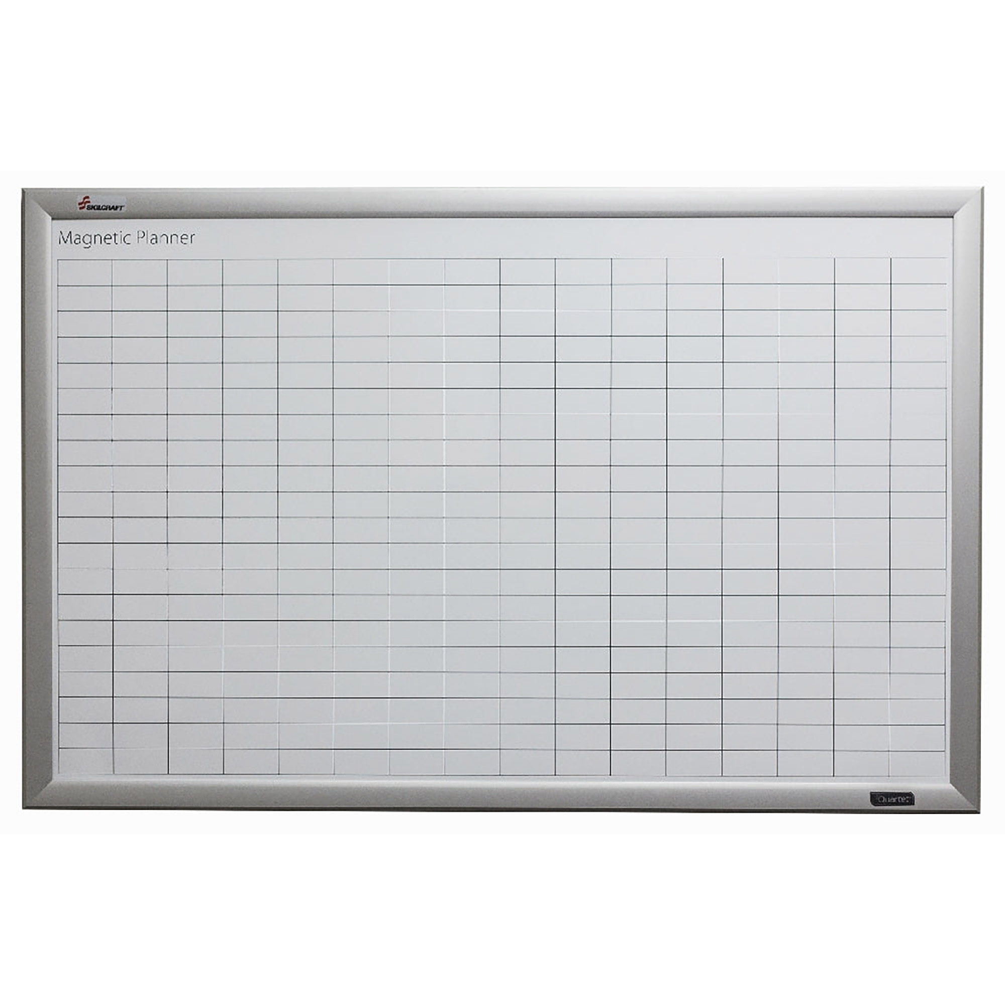White Board, Dry Erase, Magnetic, Work/Plan Kit , Aluminum Frame, 3' x 2 - Each