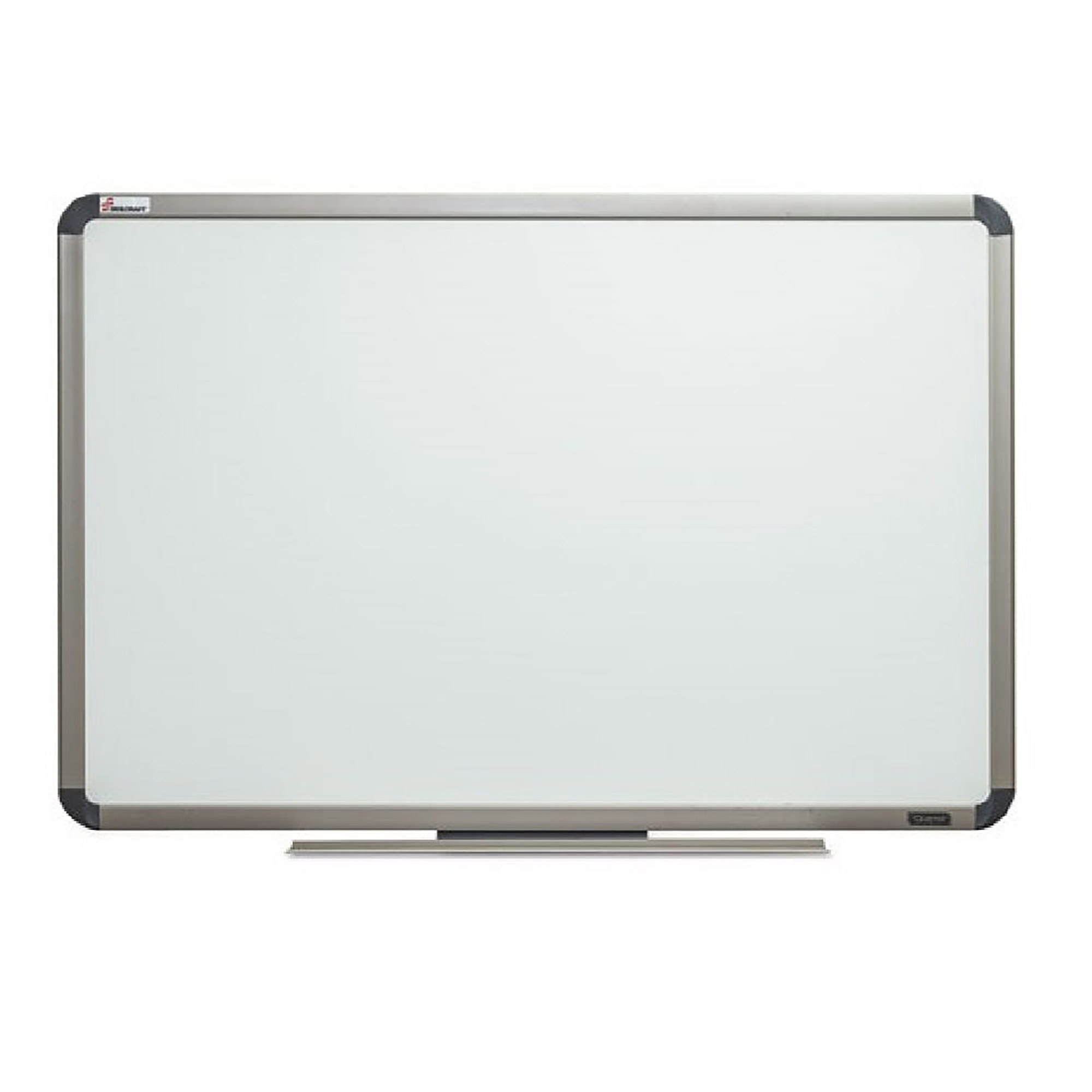 White Board, Total Erase Surface with Subtle Grid, Titanium Finish Frame, 6' x 4' - Each