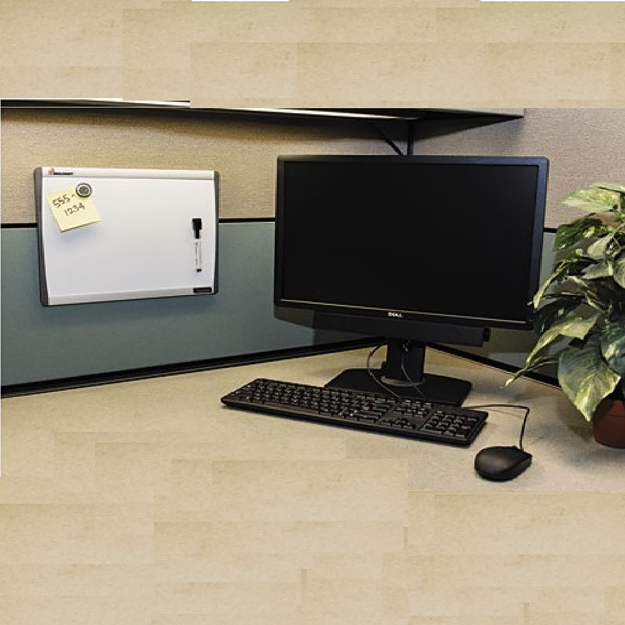 White Board, Cubicle, Aluminum, 14" x 11" - Each