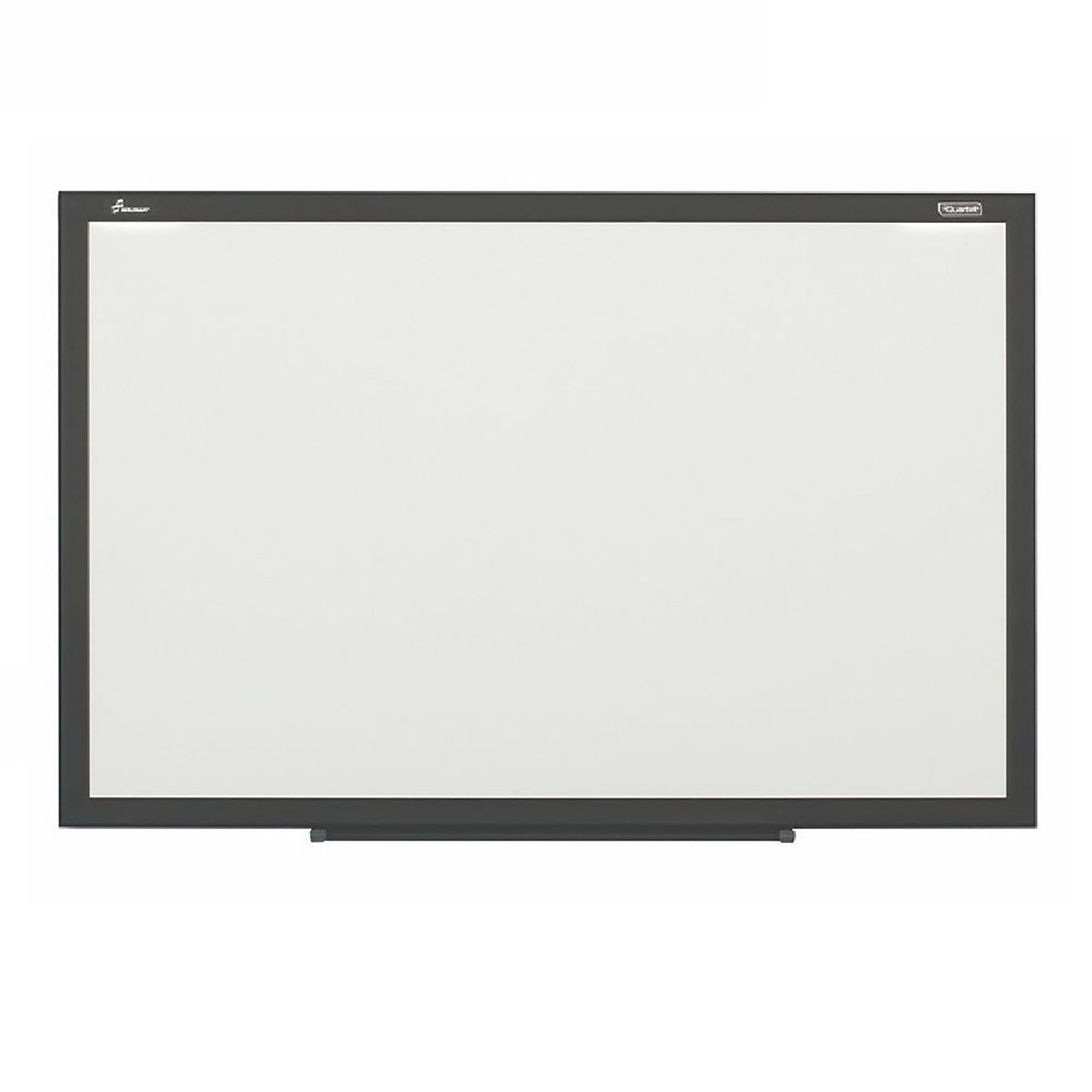 Dry Erase Whiteboard, Magnetic Porcelain Surface, Black Aluminum Frame, 5 x 3 - Each