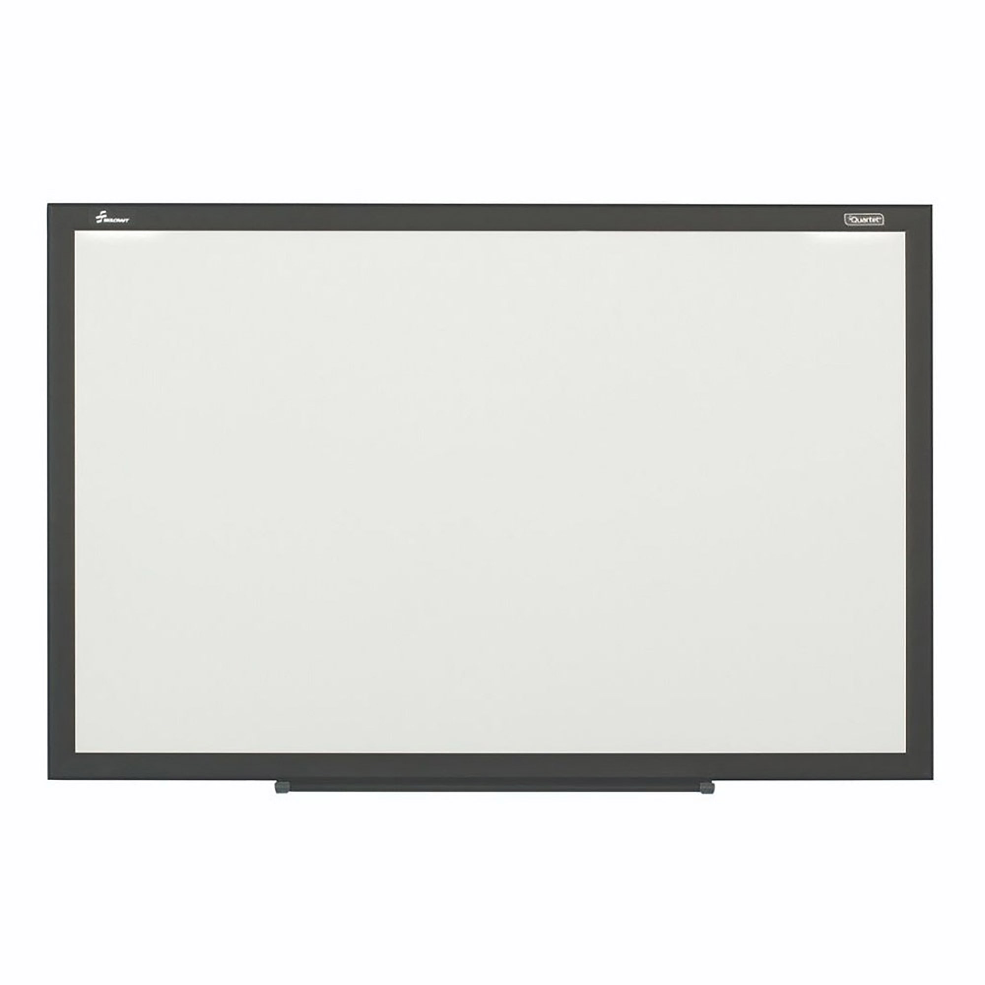 Dry Erase Whiteboard, Magnetic Porcelain Surface, Black Aluminum Frame, 6 x 4 - Each