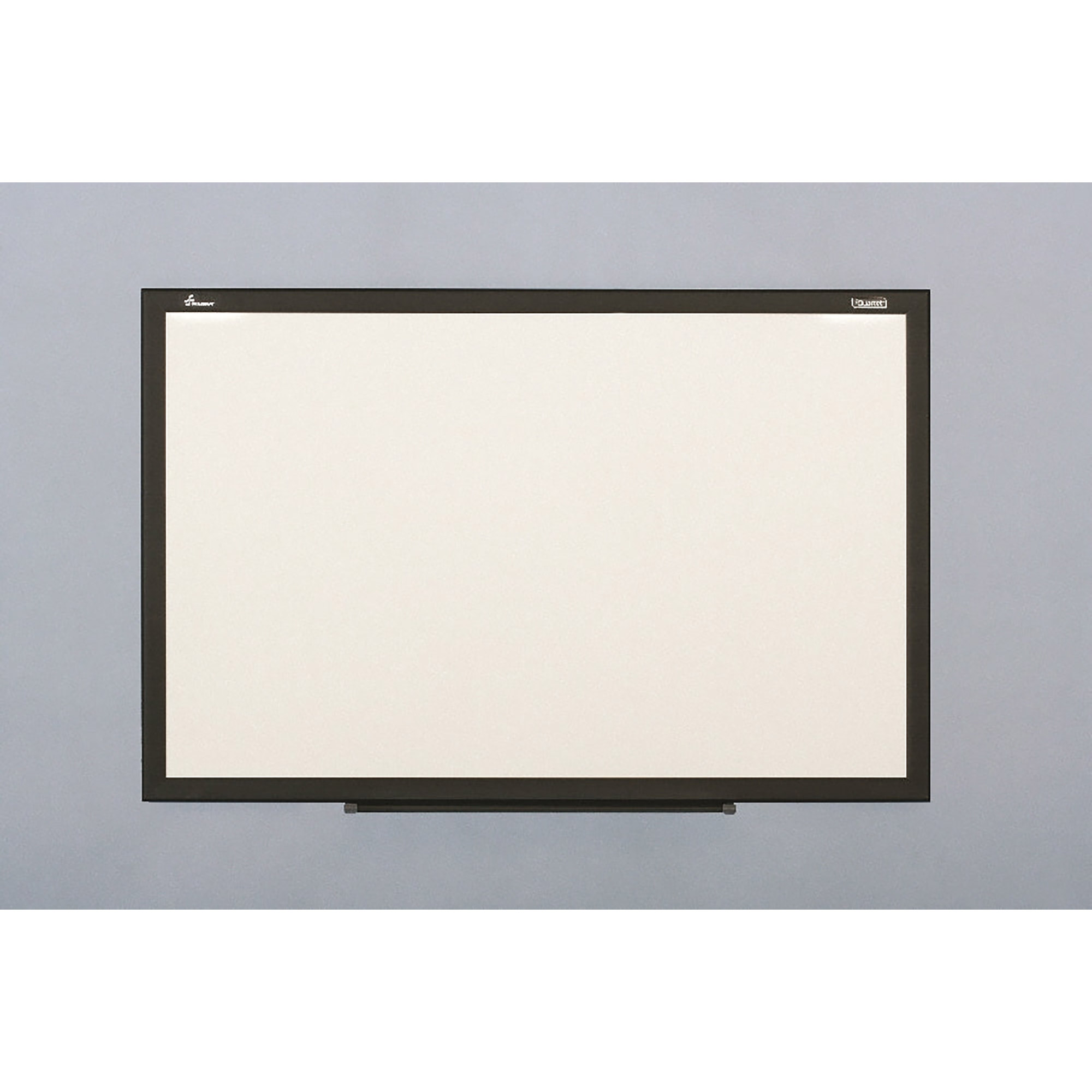 Dry Erase Whiteboard, Magnetic Painted Steel Surface, Black Aluminum Frame, 4 x 3 - Each
