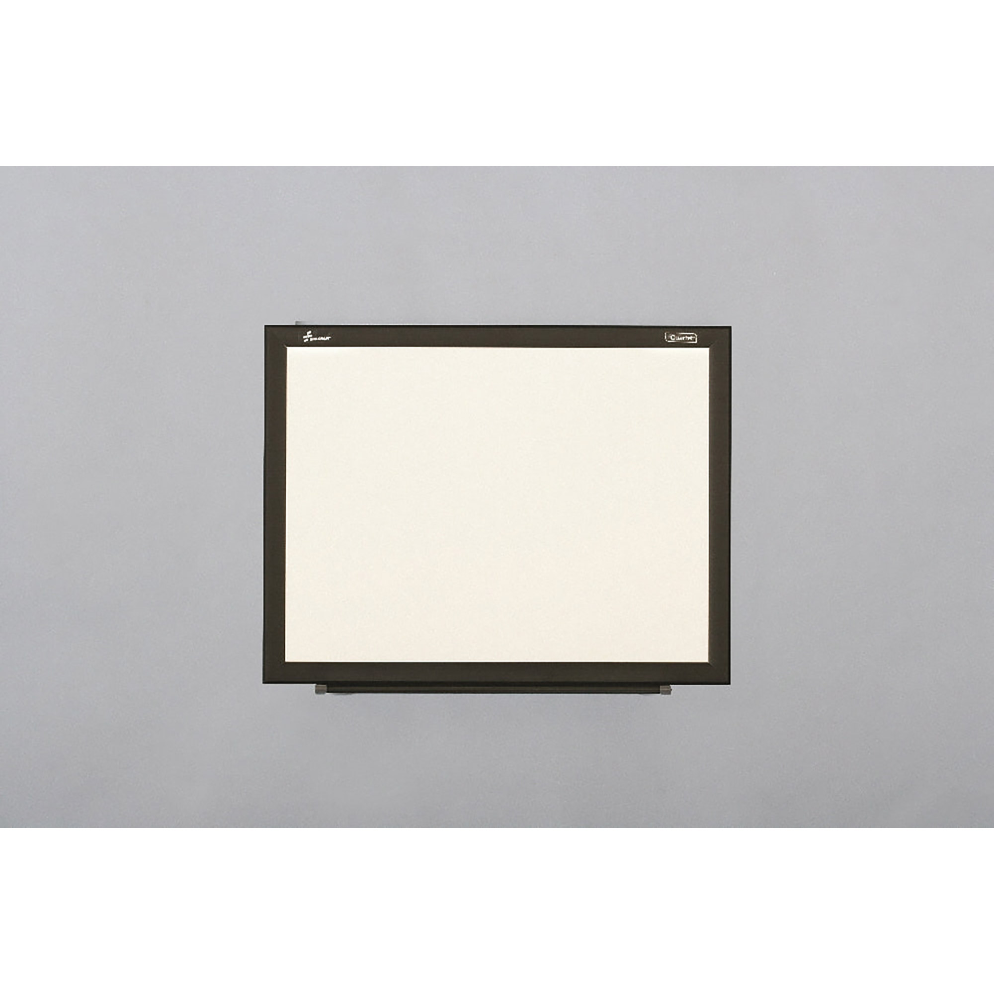 Dry Erase Whiteboard, Non-magnetic Melamine Surface, Black Aluminum Frame, 4 x 3 - Each