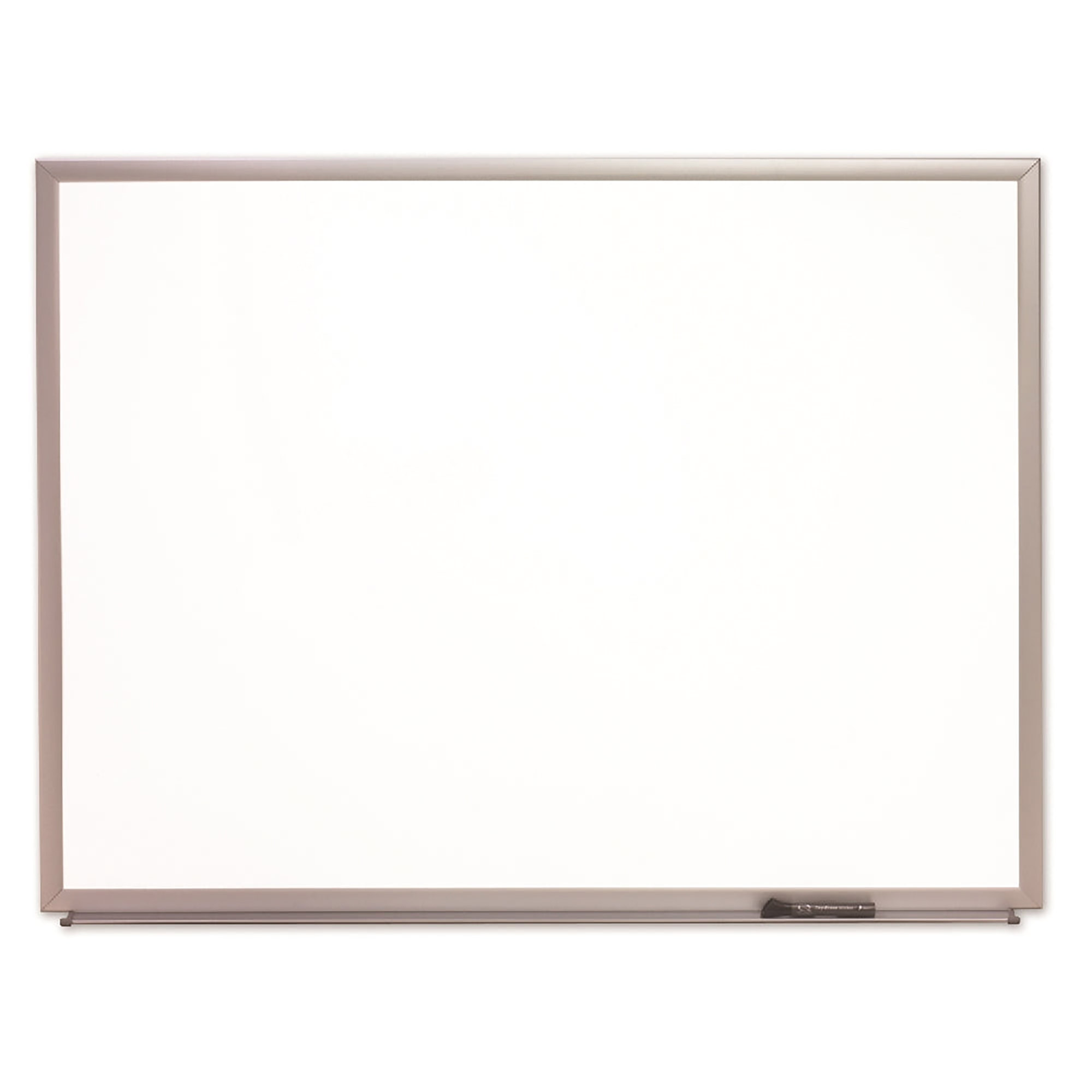 Dry Erase Whiteboard, Magnetic Painted Steel Surface, Brushed Silver Aluminum Frame, 4 x 3 - Each