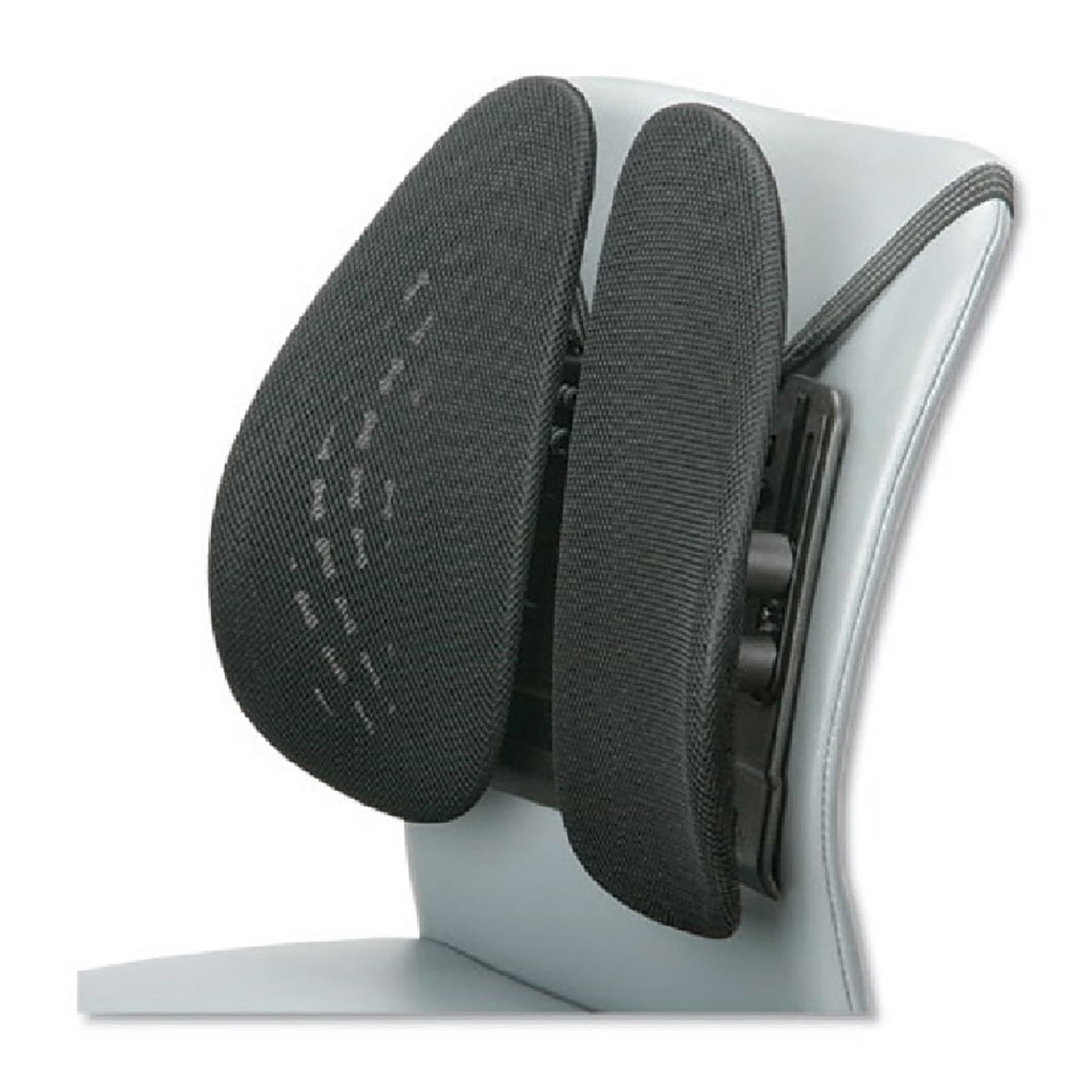 Back Rest, Ergonomic, Adjustable, Black, 17-1/4"W x 5-1/2"D x 16"H - Each