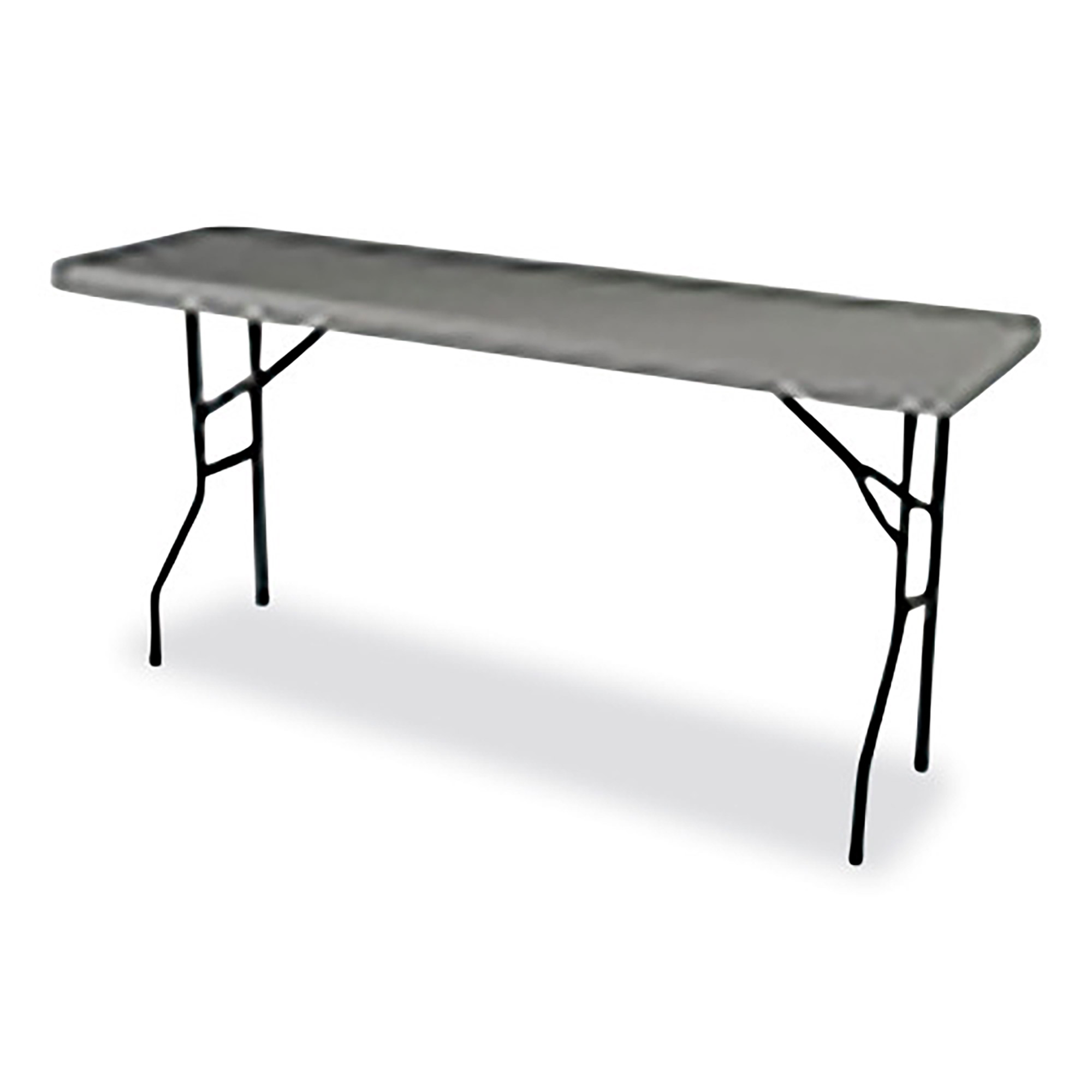 Rectangular Folding Table - 250 lb weight capacity - 72" x 29" x 18" - Charcoal Gray - Each