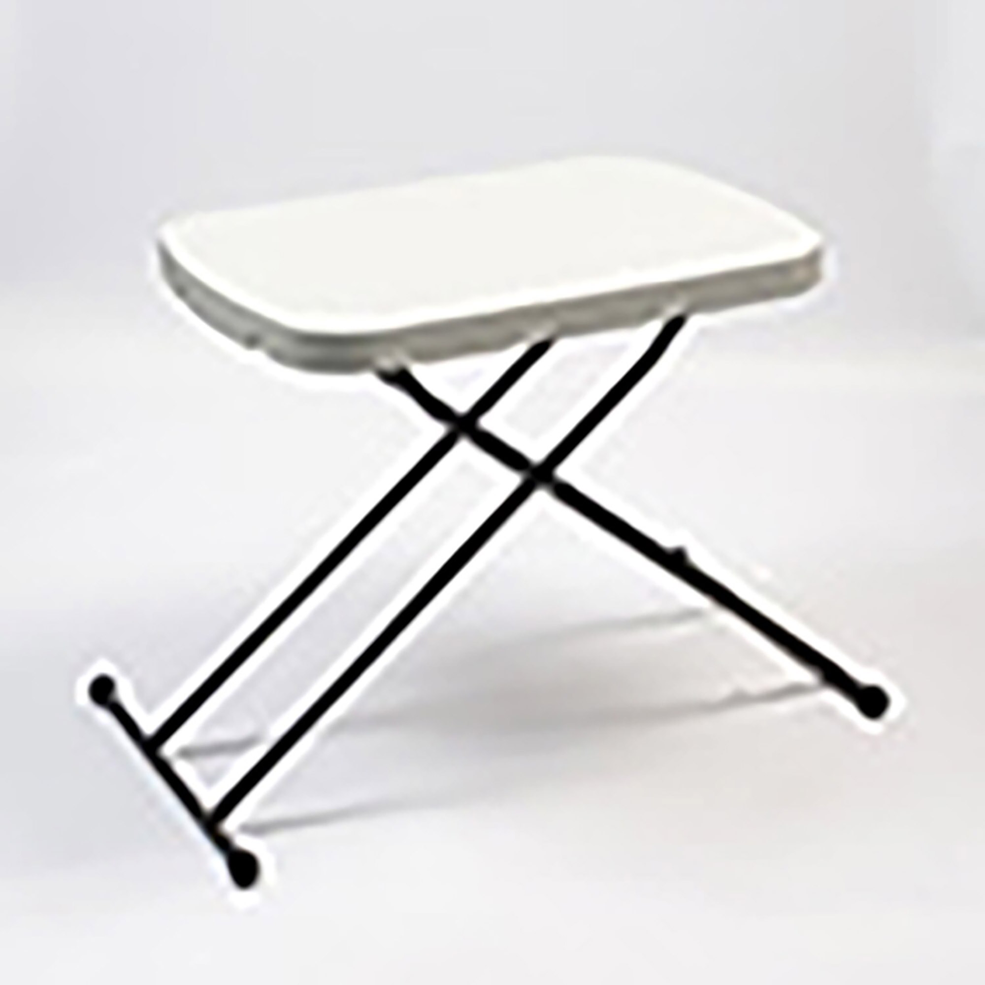 Personal Adjustable Height Folding Table - 18" x 20.8" - 26.6" x 26" - Platinum Gray - Each