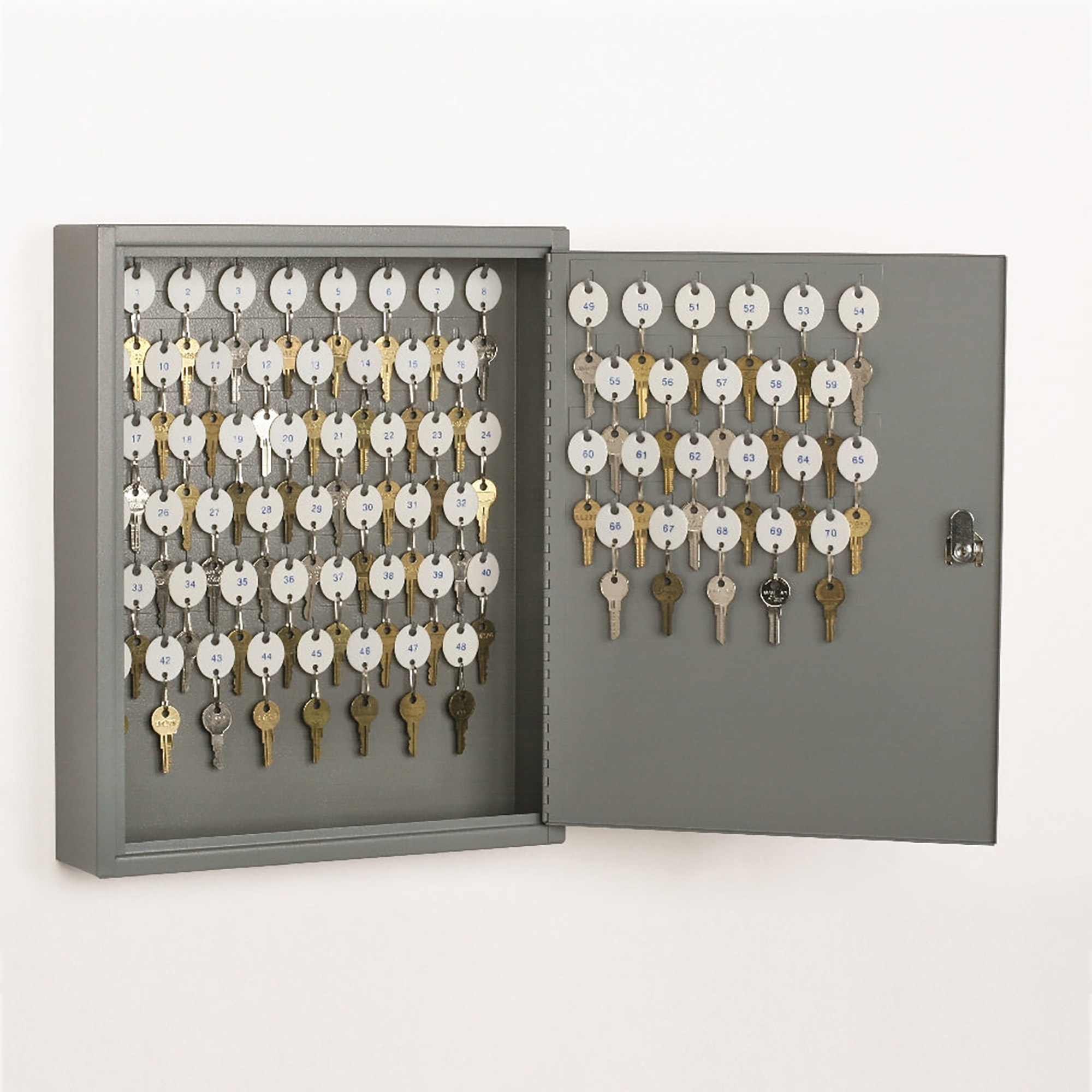 Cabinet, Key, Wall Mounting, 70 Key, Grey - Each