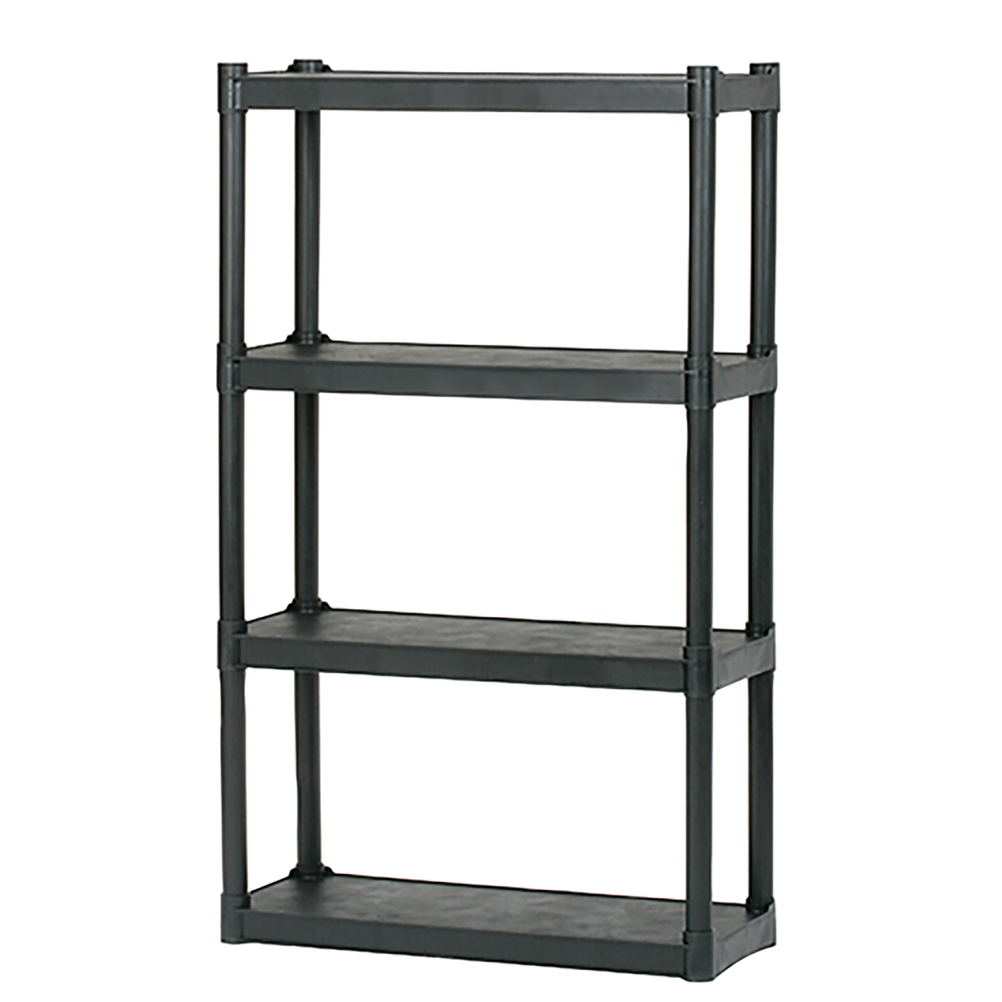 Shelf, Open Storage, 4 Shelves, 54", Black - Each