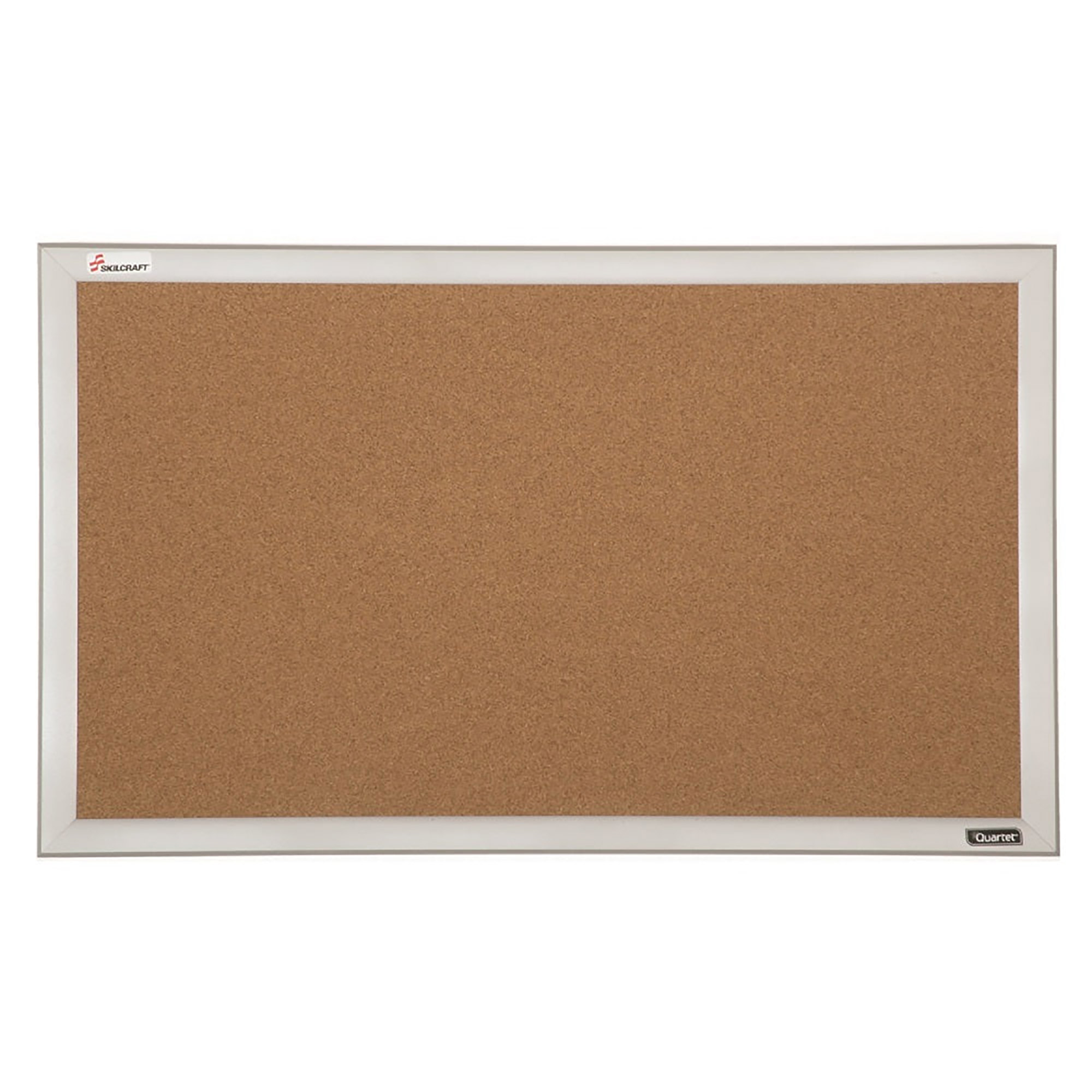 Bulletin Board, Cork, Cubicle, 18" x 30", Aluminum Frame - Each