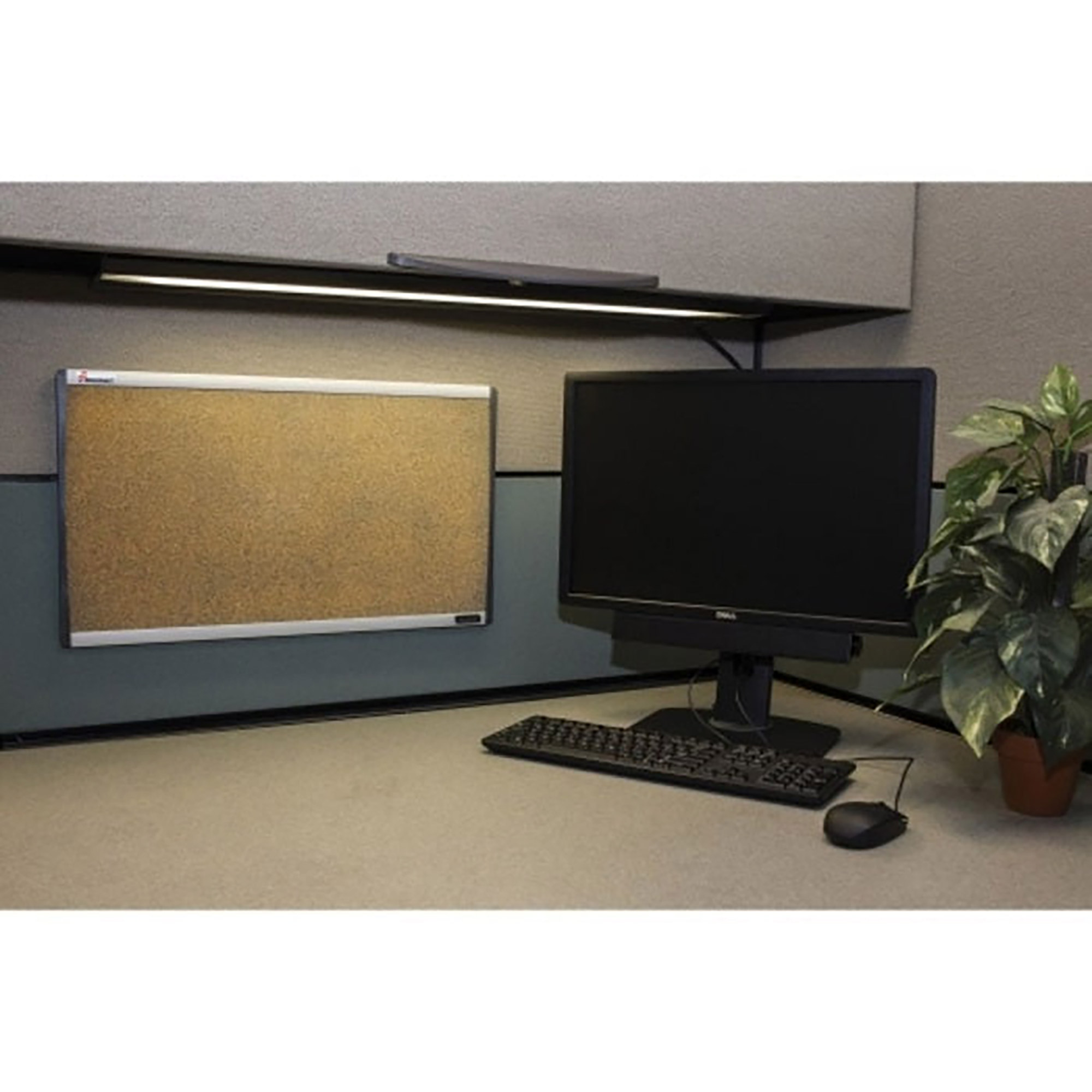 Bulletin Board, Cubicle Cork, Aluminum, 24" x 14" - Each