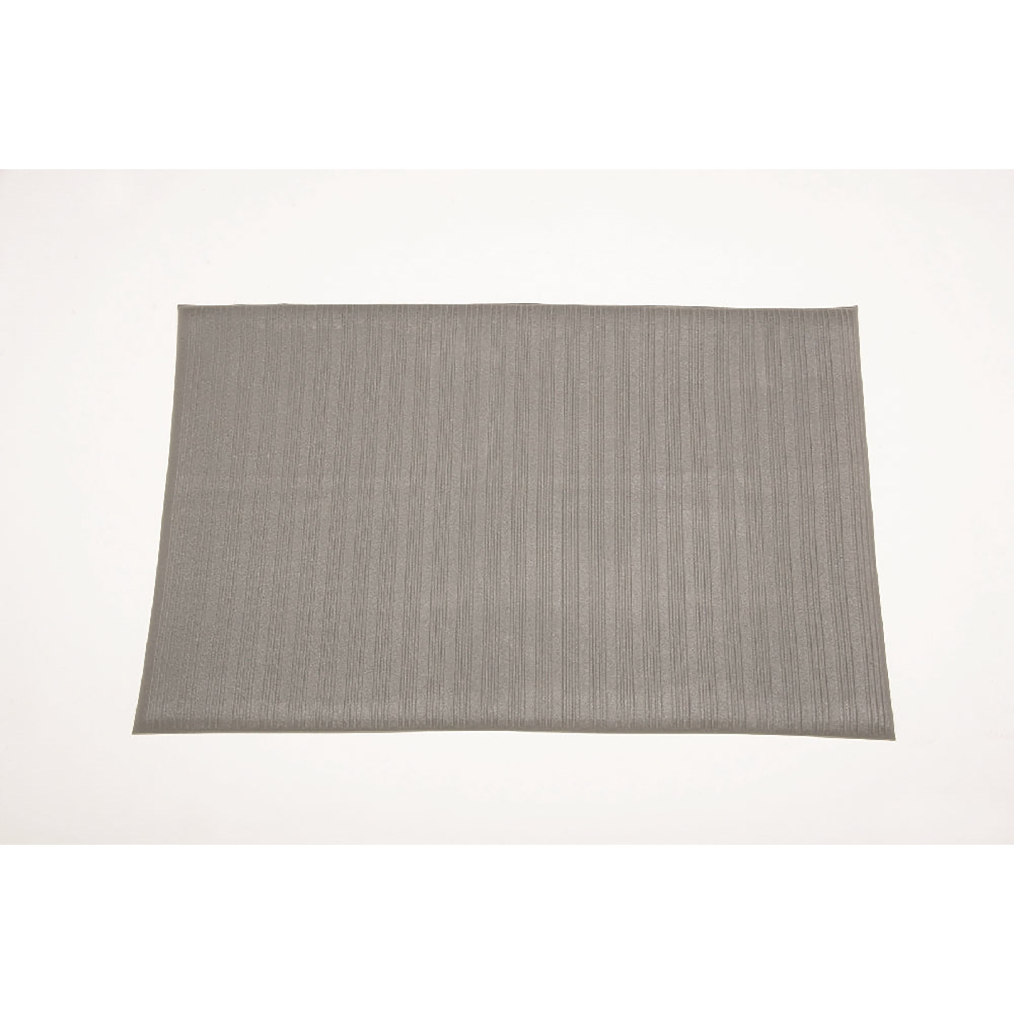 Mat, Ribbed Vinyl, Anti-Fatigue, Indoor, Gray, 3' x 5' - Each