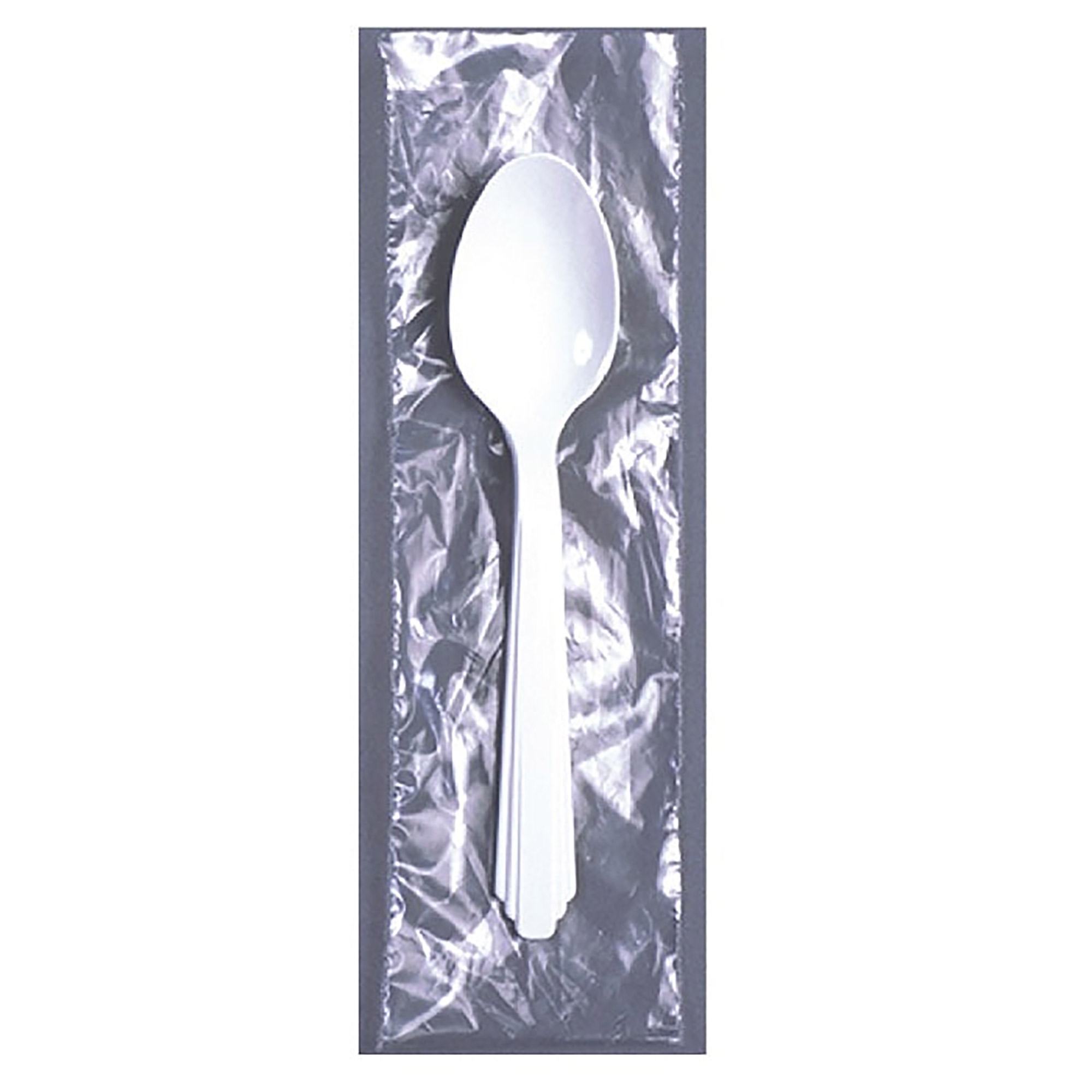 Teaspoons, Plastic, Type III Heavy Duty, Individually Wrapped, White, 6" - 1000/CS