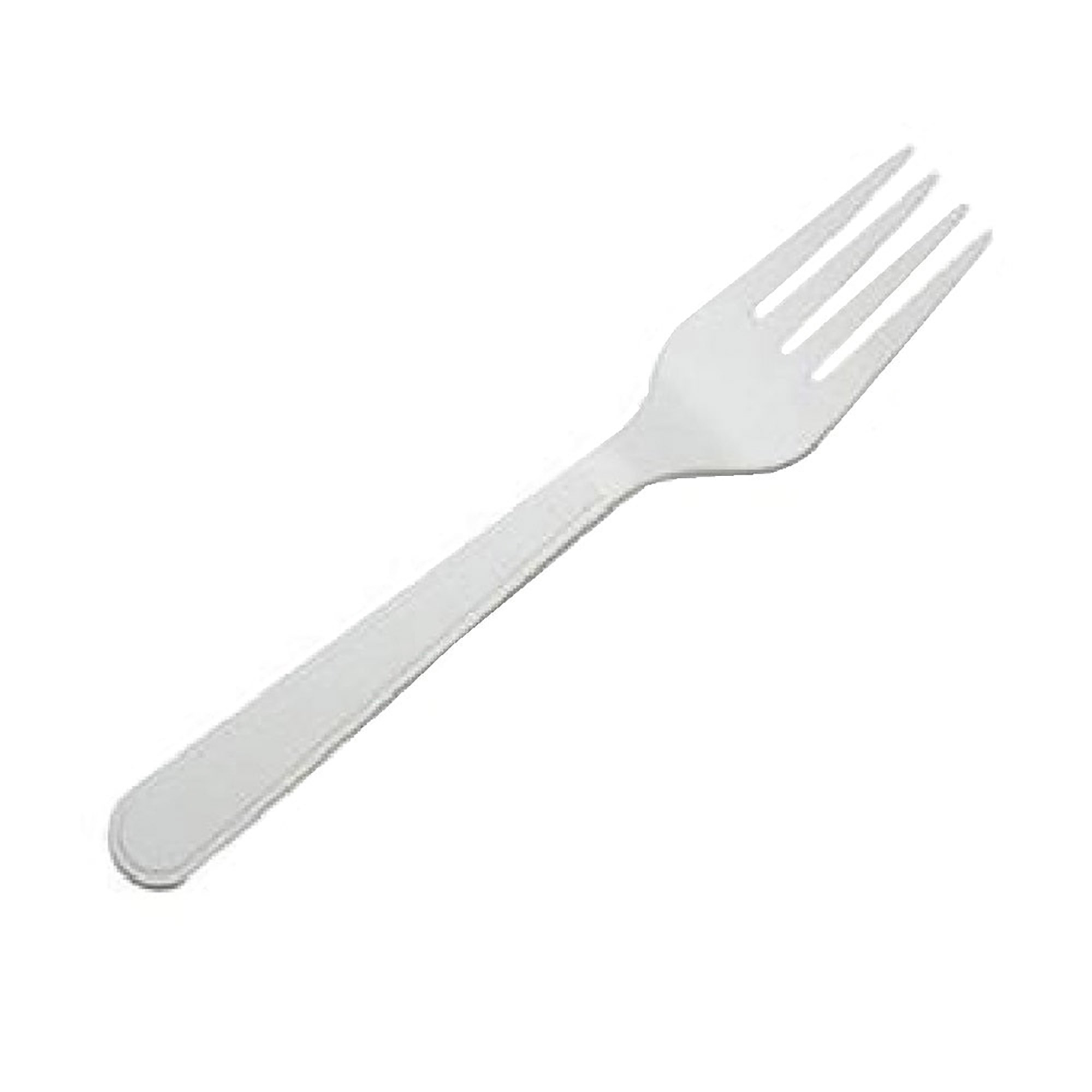 Forks, Plastic, Medium Duty, White, 6-1/8" - 1000/CS
