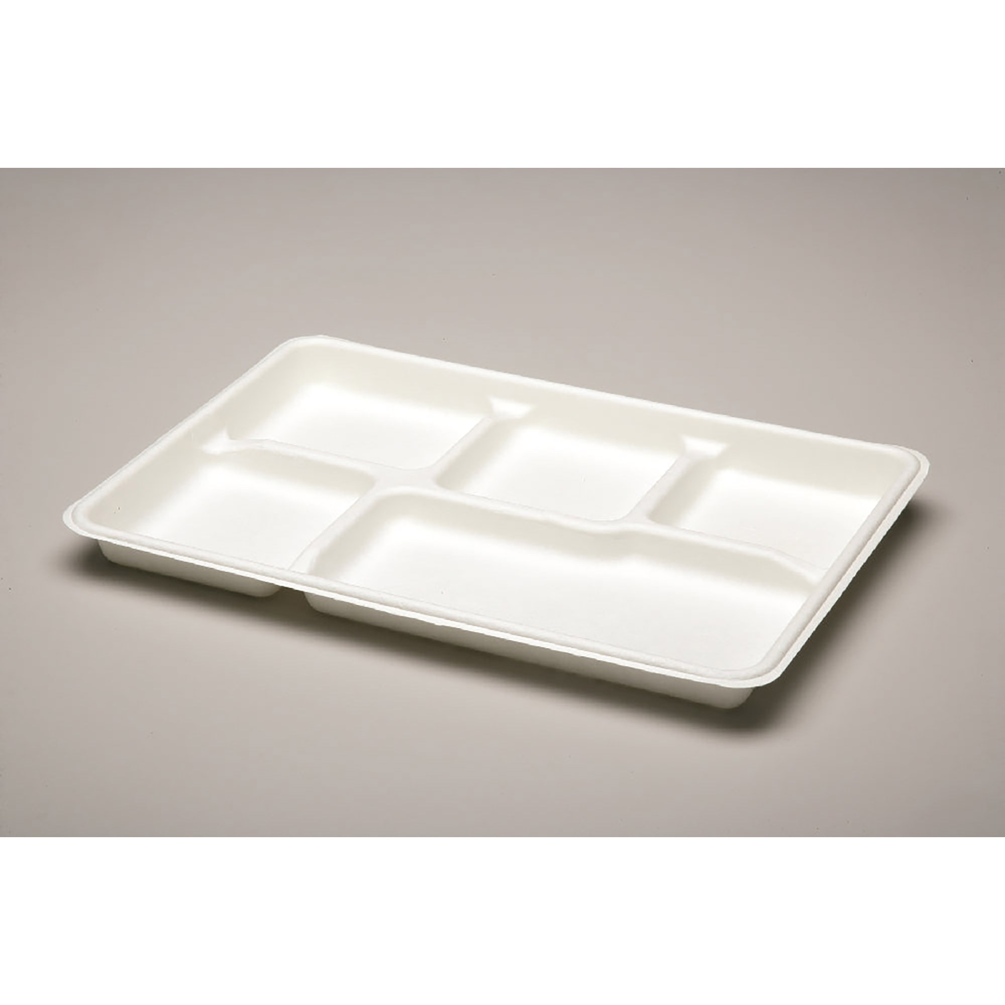 Tray, Mess, 5 Compartments, White - 500/BX