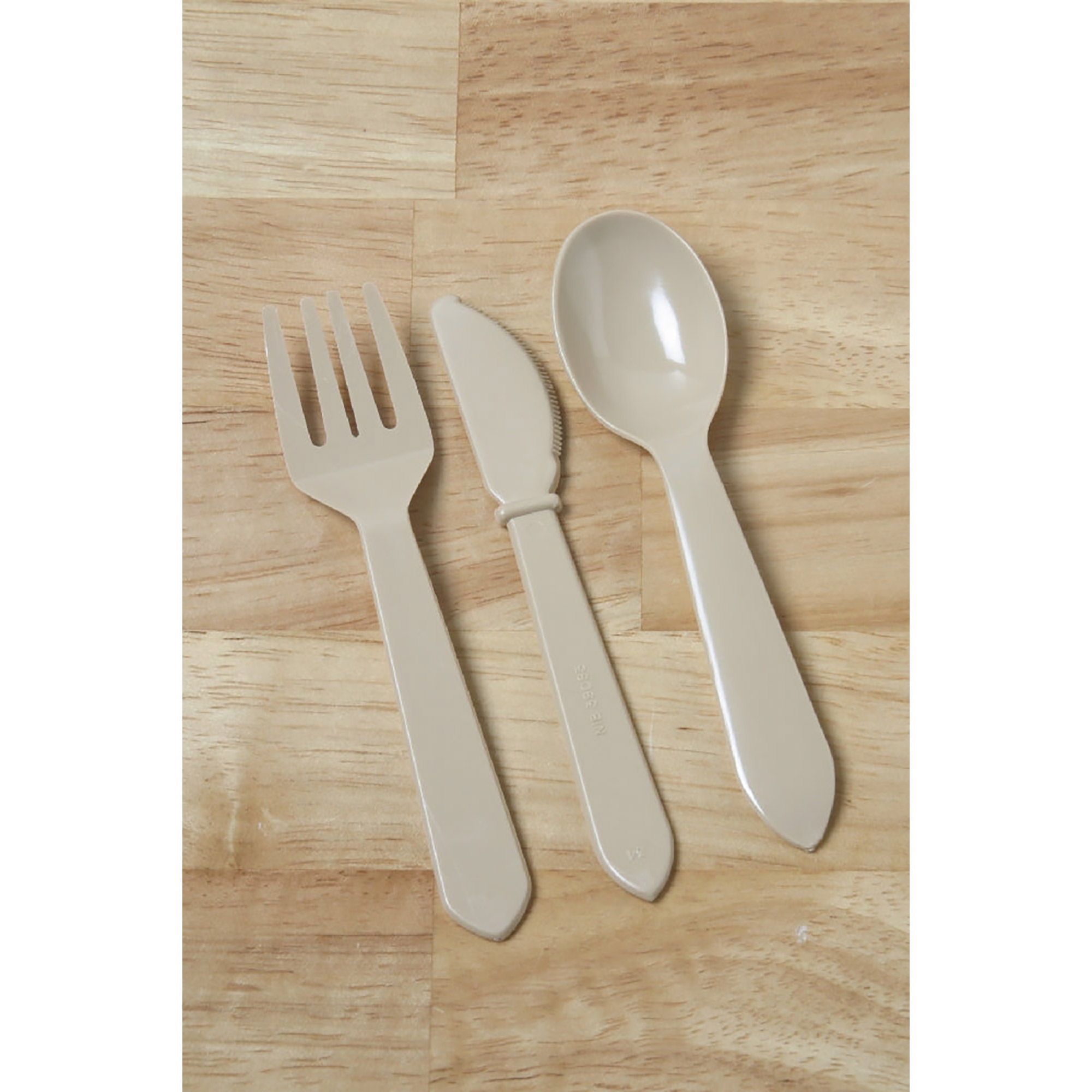 Flatware, 3-Piece Set, Plastic, Type Iv High Impact, Tan, 5" - 250/BX