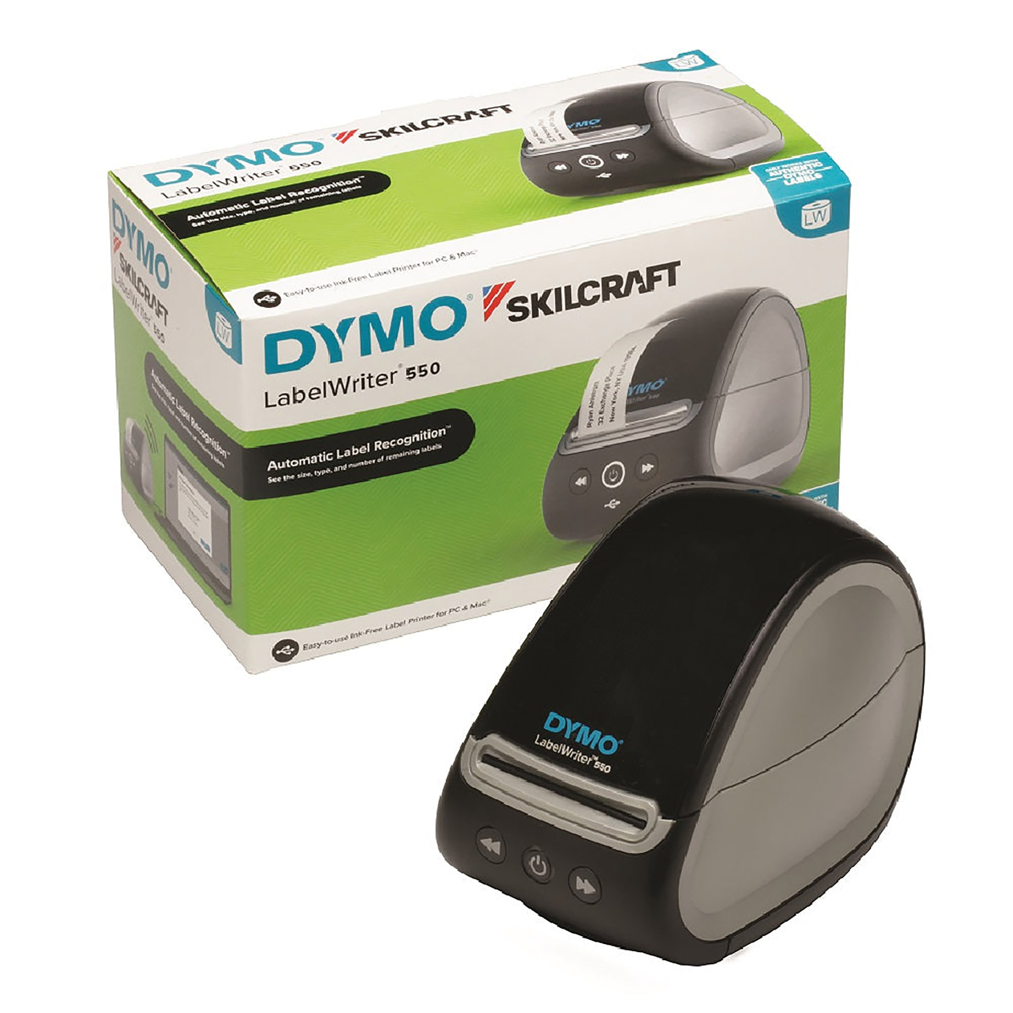 Label Printer, High Speed, PC and Mac, Black/ Silver - Each
