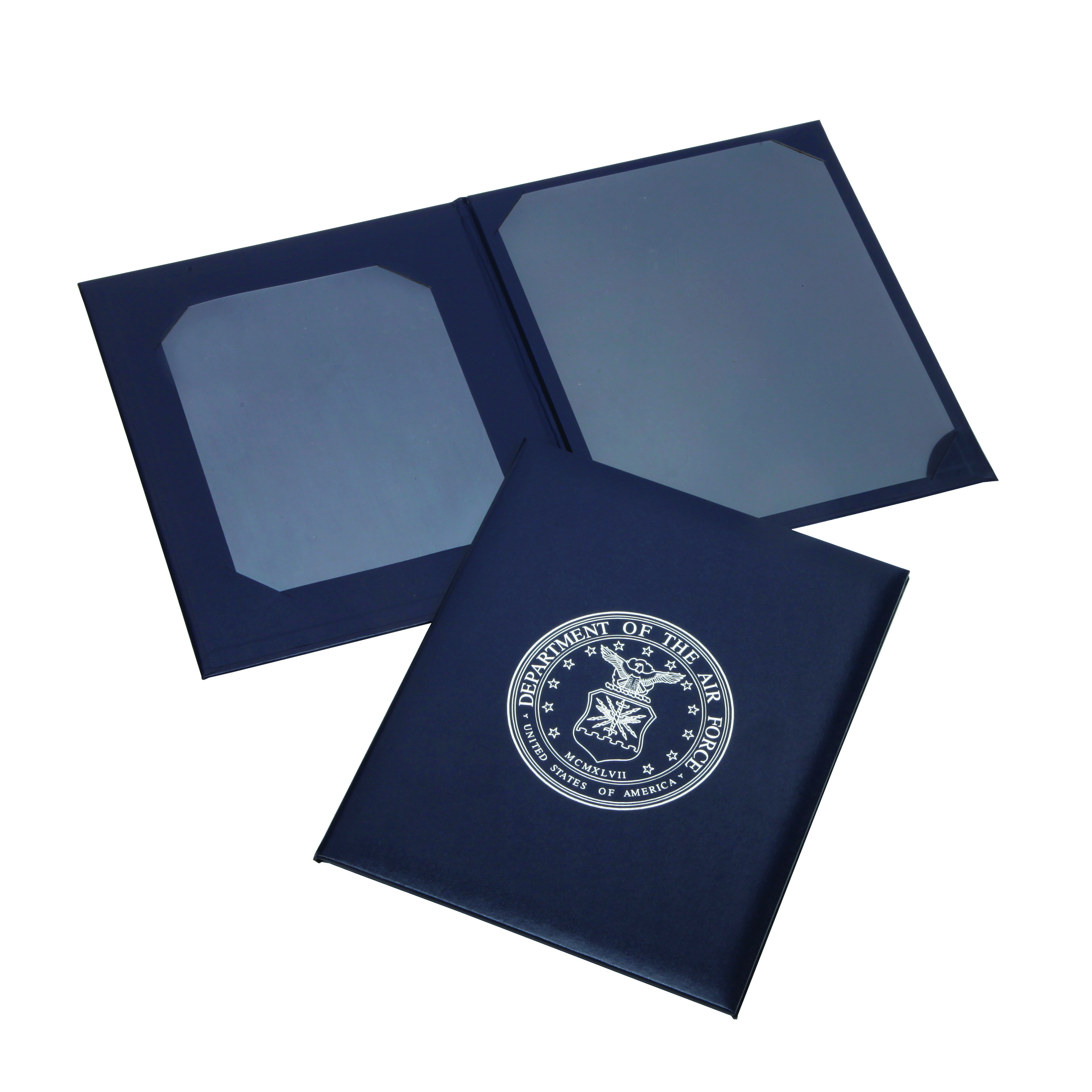 Binder, Awards Certificate, Silver USAF Seal, Blue, 14-1/2" x 11-1/2" - Each