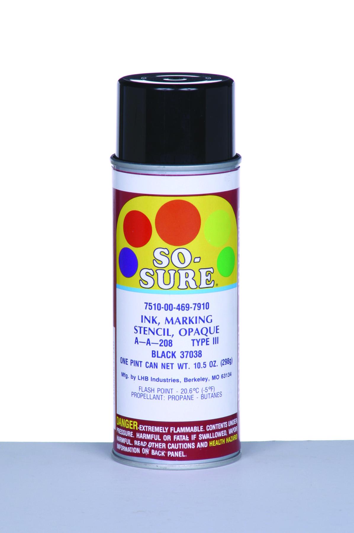 Ink, Aerosol Stencil, Opaque, Black, #37038 - Each