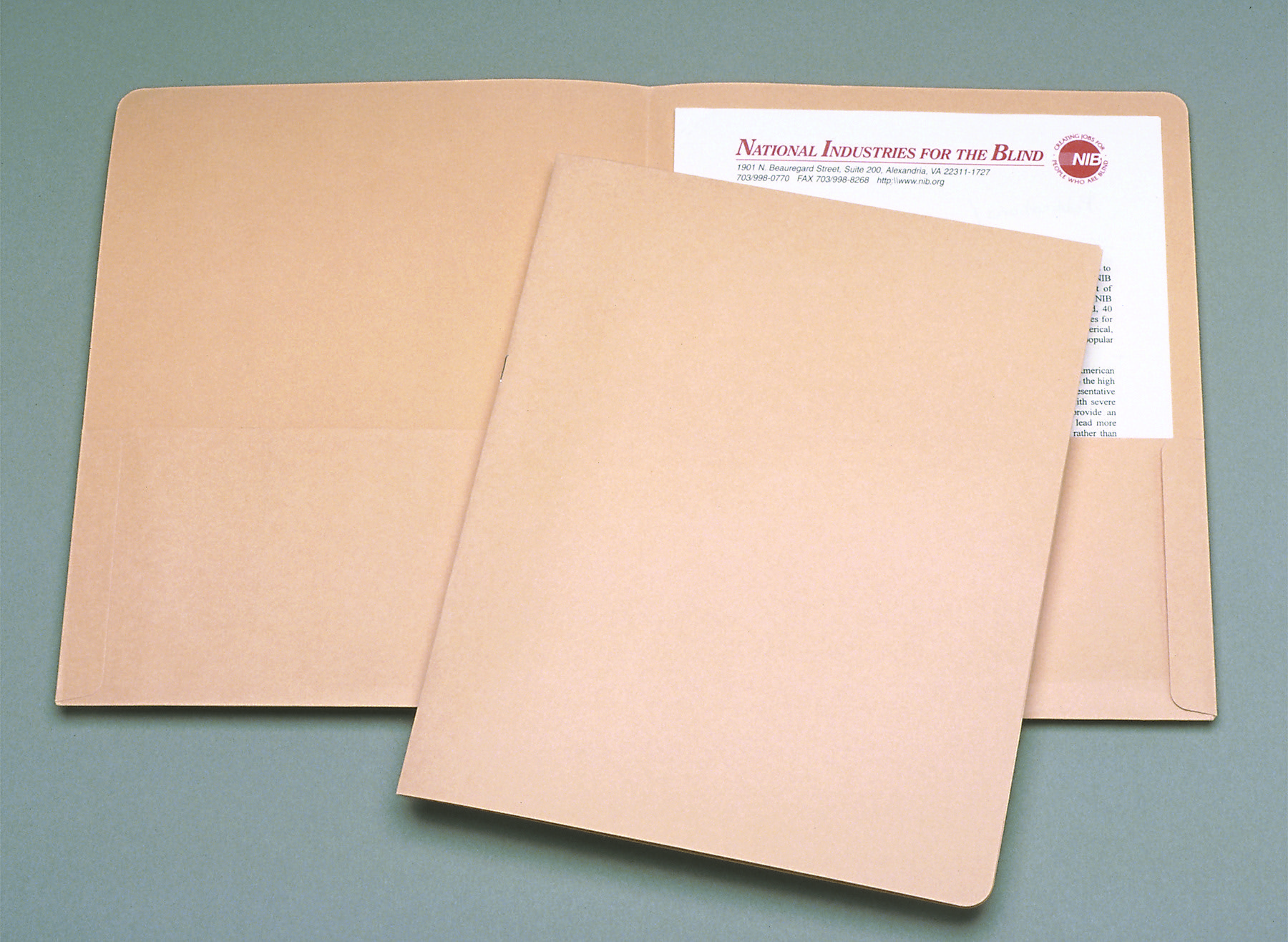 Portfolio, Double Pocket, Coated Paper, Tan, Letter, 25/BX