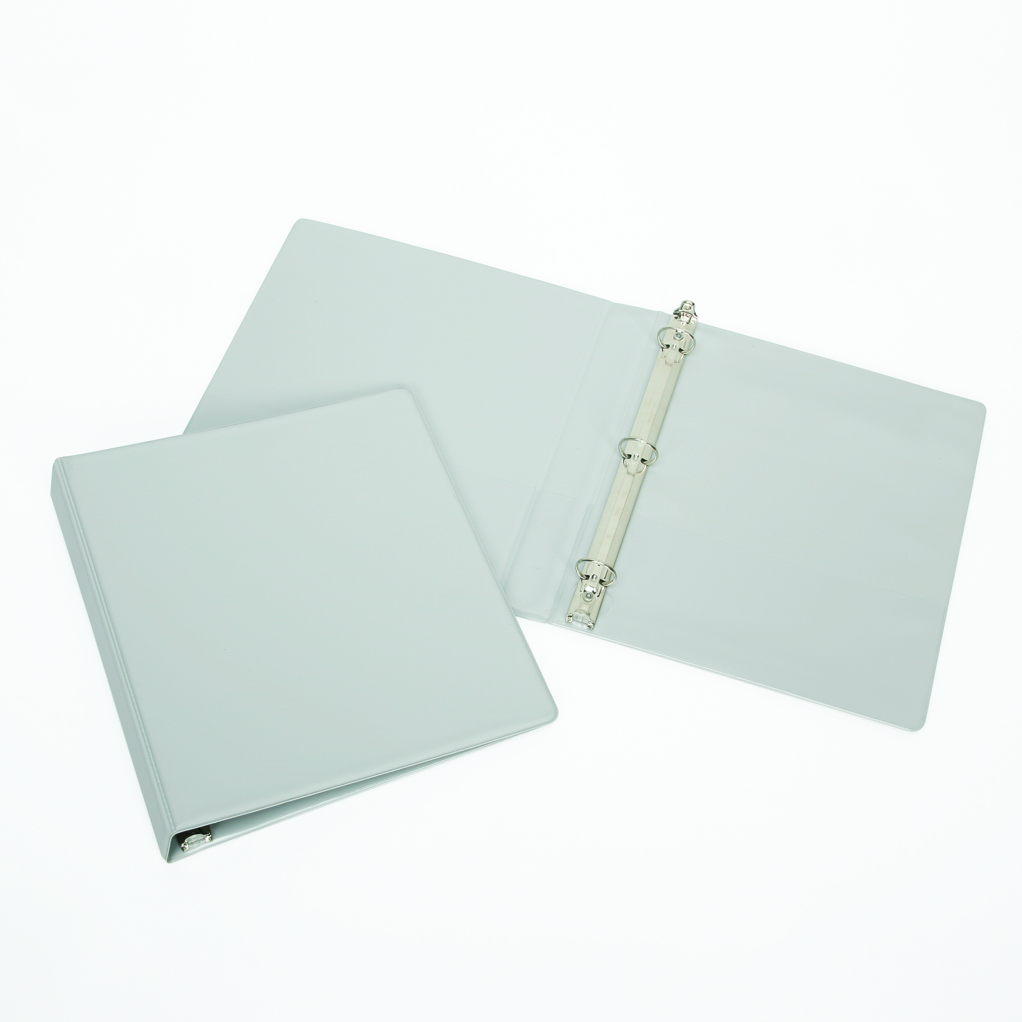 Binder, Round Ring, Vinyl, Gray 2" Capacity - Each