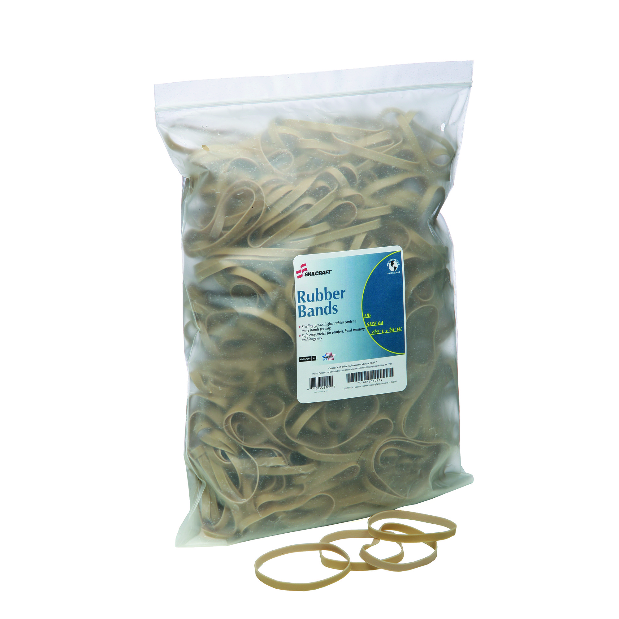 Rubber Band, Sterling Grade, Size 64 1 lb